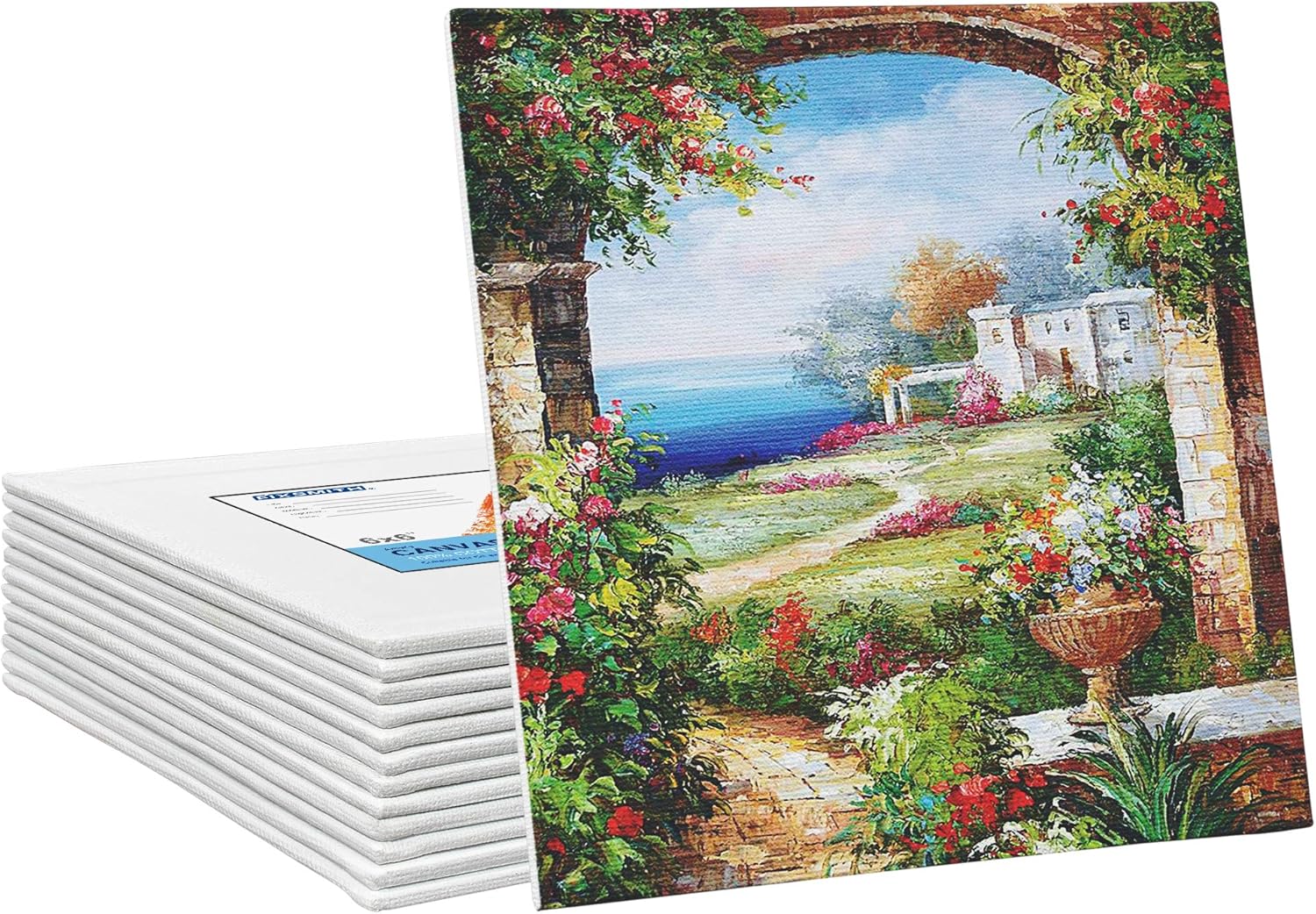 Painting Canvas Panel Boards - 5x7 Inch 24 Pack with 6 x6 Inch Canvas Panel Super Value 12 Pack Canvases,100% Cotton, Artist Canvas Board, Mini Canvas Boards - Image 8