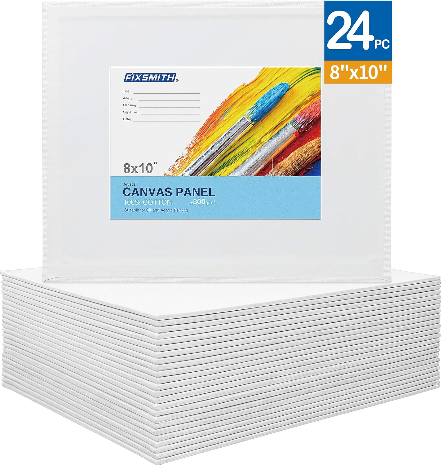 Painting Canvas Panel Boards - 5x7 Inch Art Canvas,24 Pack with  Painting Canvas Panels- 24 Pack Canvas Board,8x10 Inch - Image 6