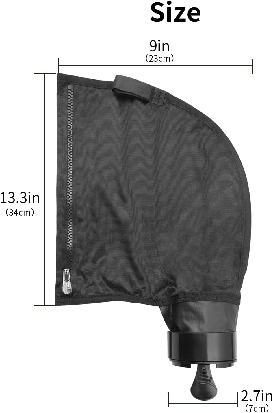 Black Nylon Mesh Pool Cleaner Bags,All Purpose Filter Bag K13 K16 with Zipper Replacement for Polaris 280 and 480 Pool Cleaner(2 Pack) - Image 6