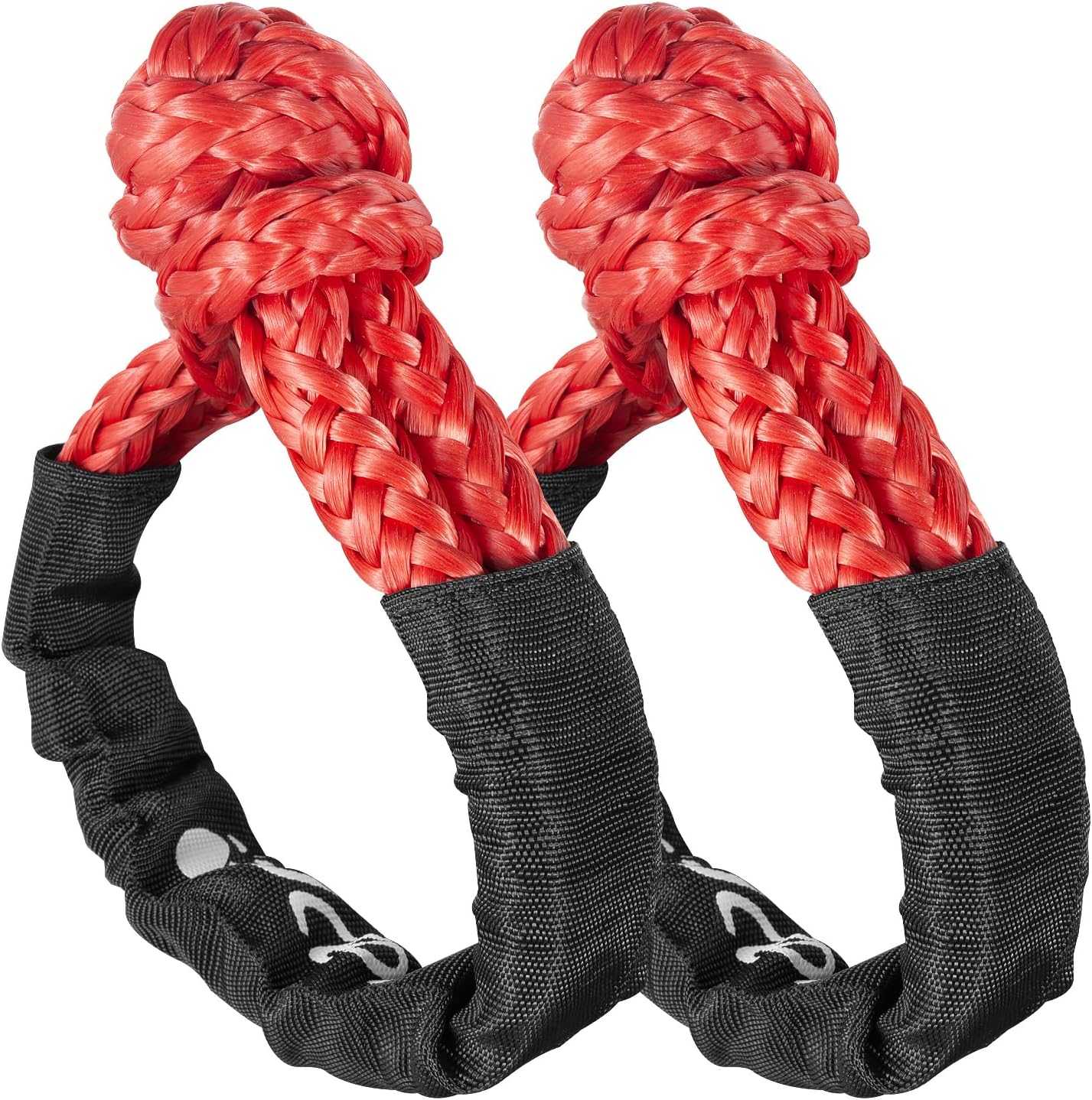 Soft Shackle,Synthetic Shackle Rope Recovery Kit with Extra Protective Sleeves(56,000 lbs Breaking Strength) Heavy Duty Tow Shackles for Off-Road, Truck, Jeep, SUV, UTV, ATV (Red) - Image 1