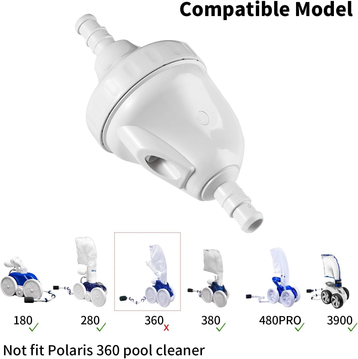 Upgraded G52 Backup Valve Replacement for Polaris Pool Cleaner Parts,Compatible with Zodiac Polaris 180 280 380 480 3900 Pool Cleaners (1, White) - Image 2