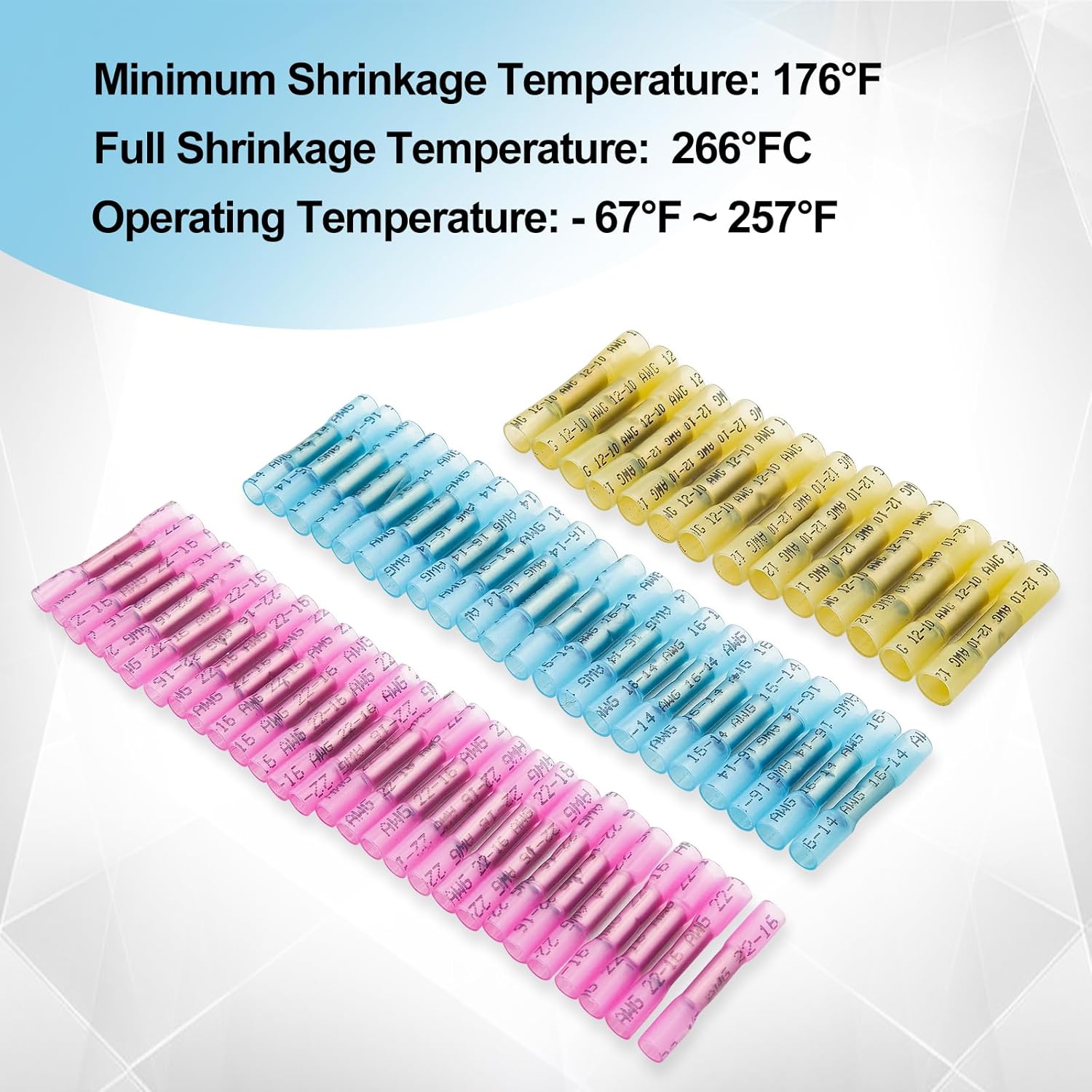 1500 PCS Heat Shrink Butt Connectors, 16-14 AWG 22-16 AWG 12-10 AWG Waterproof Electrical Insulated Crimp Wire Splice for Boats, Cable, Wiring, Automotive, Home - Image 4