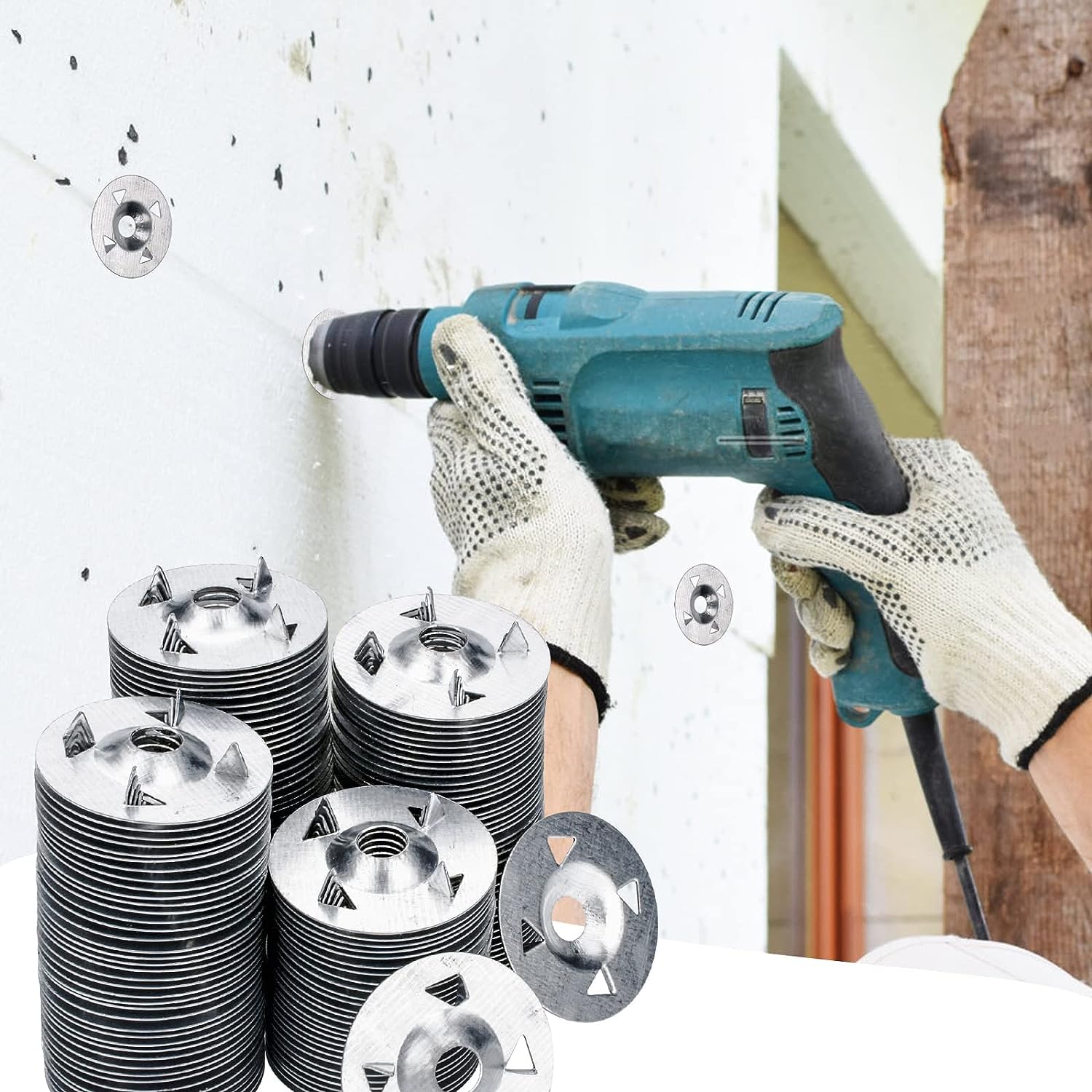 600Pcs Foam Board Fasteners - 1-1/8 Inch Metal Washers for Fixing Installation - Image 4