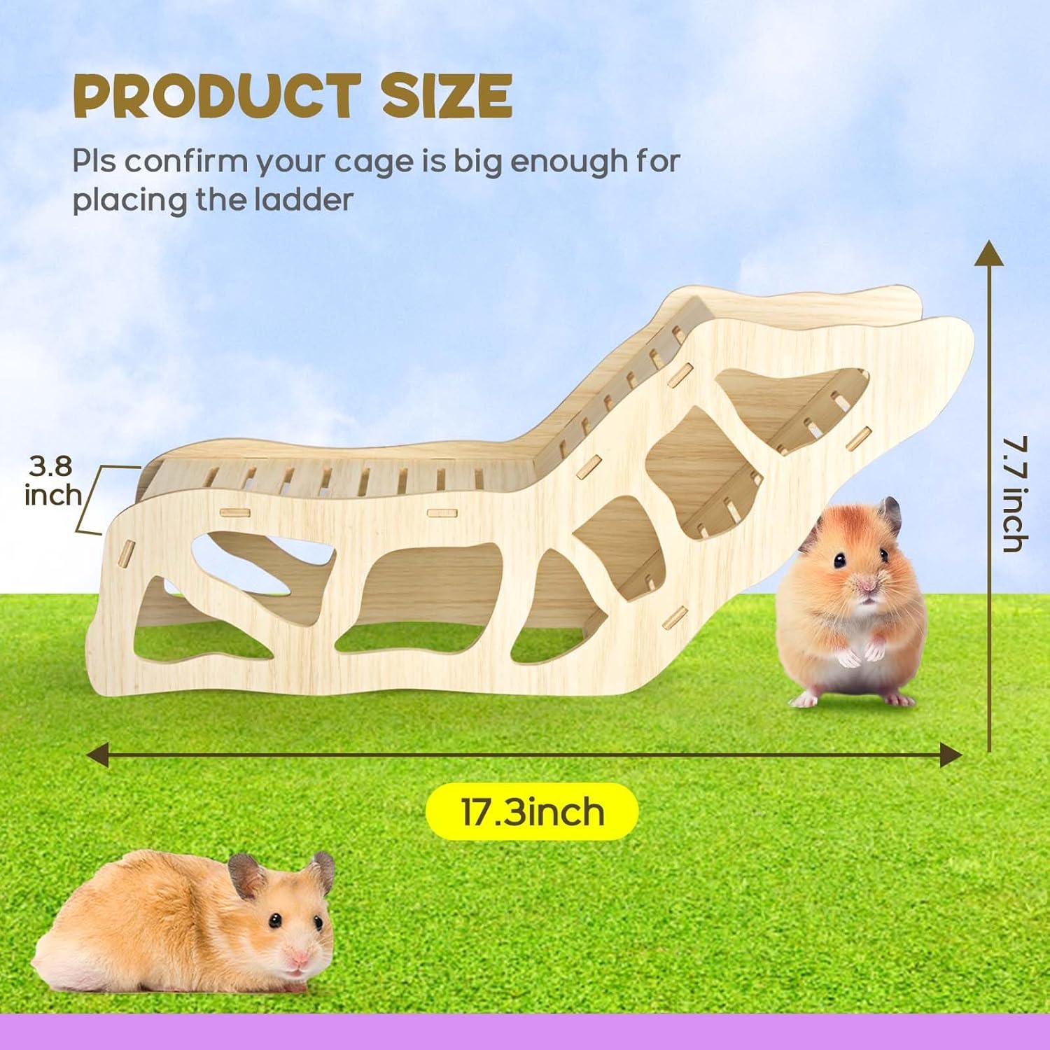 Hamster Hideout Climbing Ladder and Tunnel for Burying in Bedding or Connecting with Accessories - Image 2