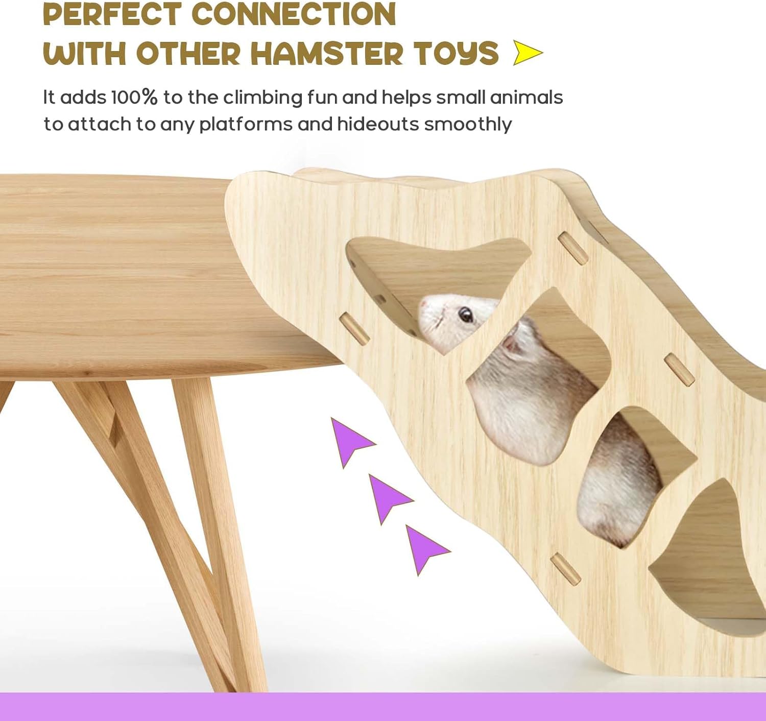 Hamster Hideout Climbing Ladder and Tunnel for Burying in Bedding or Connecting with Accessories - Image 4