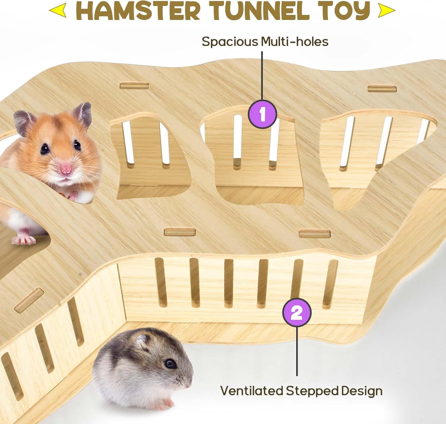 Hamster Hideout Climbing Ladder and Tunnel for Burying in Bedding or Connecting with Accessories - Image 5