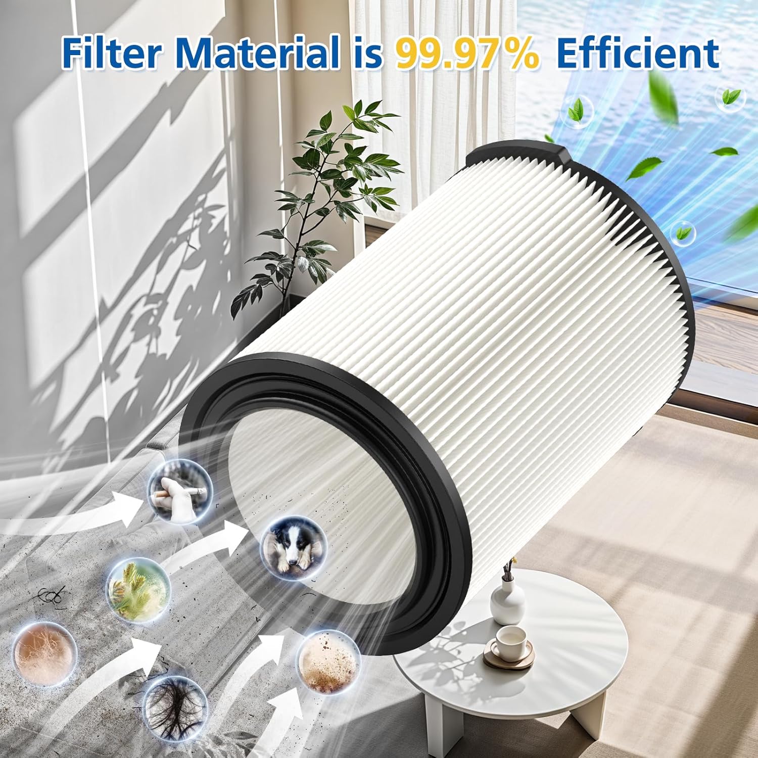 2-pack Standard Wet/dry Vac VF4000 Replacement Filter, Compatible with RIDGID Vacs 5-20 Galls Vacuum Cleaner - Image 3