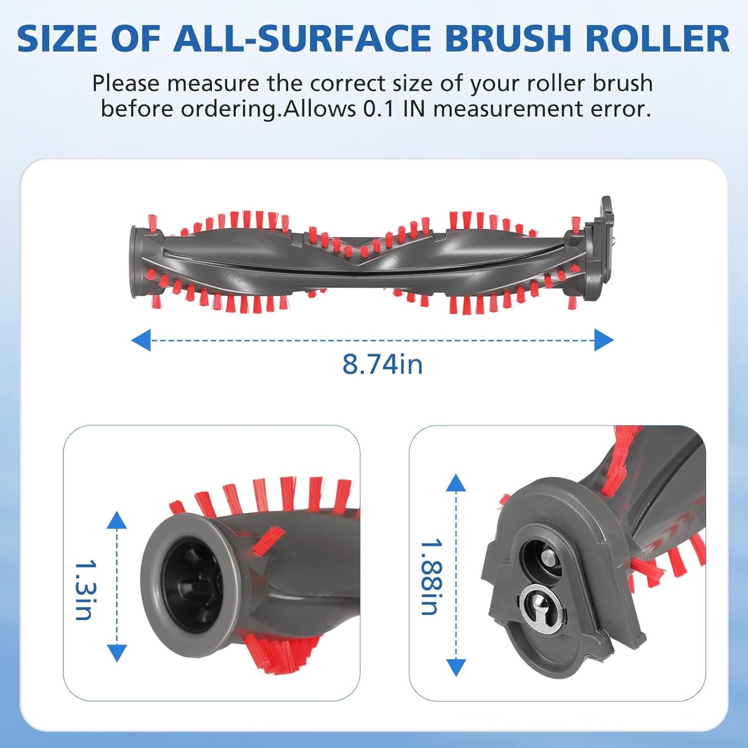 Brush Roller Replacement Kit Compatible with Shark DuoClean NV800, NV800W, NV801, NV801Q, NV803, UV810, HV380, HV380C, HV380W, HV381, HV381C, HV382, HV382BRN, HV383, HV384Q Vacuum Cleaner, 8.74IN - Image 5