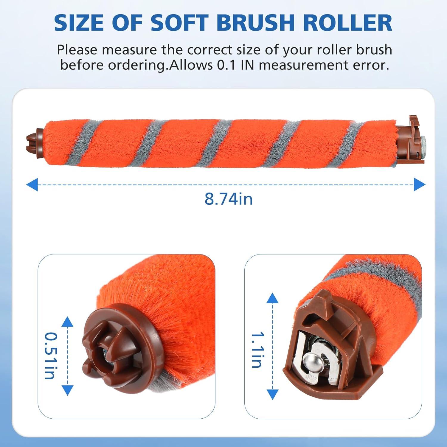 Brush Roller Replacement Kit Compatible with Shark DuoClean NV800, NV800W, NV801, NV801Q, NV803, UV810, HV380, HV380C, HV380W, HV381, HV381C, HV382, HV382BRN, HV383, HV384Q Vacuum Cleaner, 8.74IN - Image 6