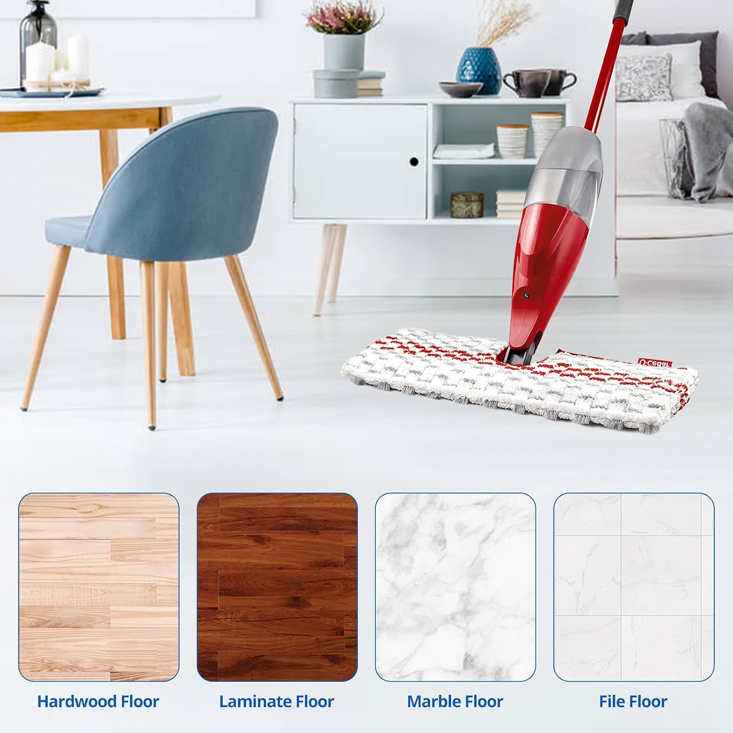 6 Pack Washable Microfiber Spray Mop Refills Compatible with O-Cedar ProMist MAX Spray Replacement Mop Pads - Image 7