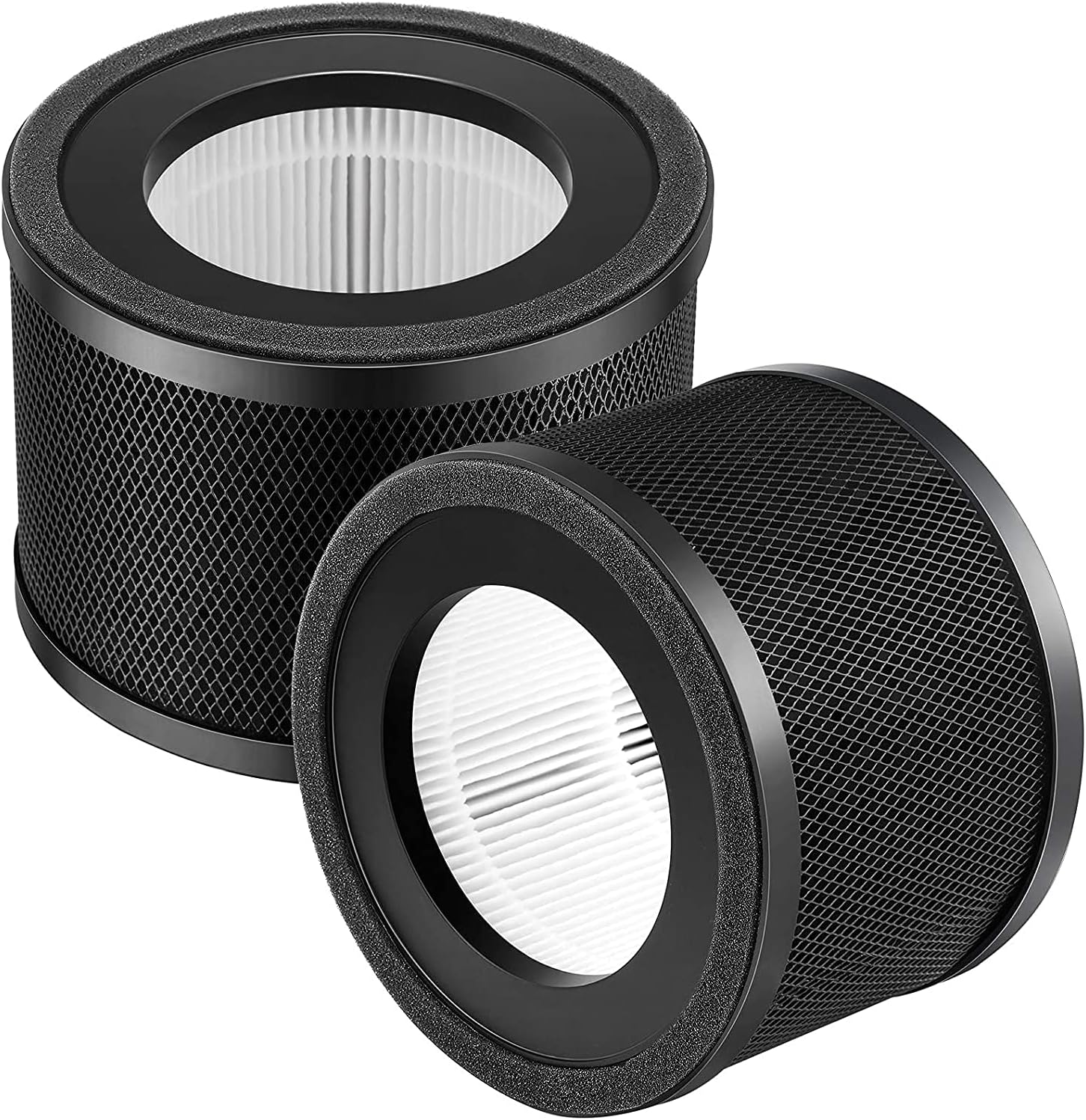 2 Pack HEPA Replacement Filter, Compatible with TaoTrics TT-AP001 and VAVA VA-EE014, 3-in-1 HEPA and Activated Carb Filter - Image 1