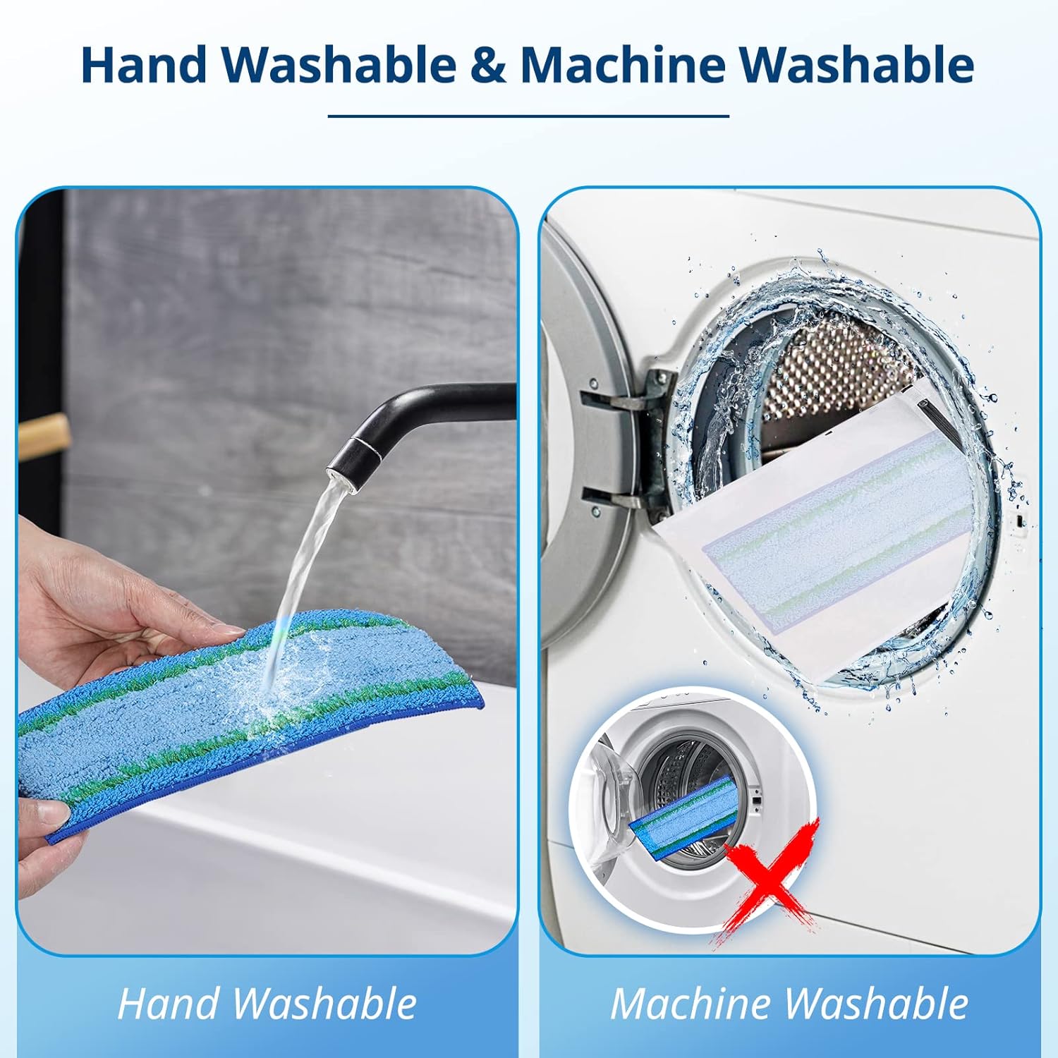 6 Pack M6 Wet Mopping Pads Washable and Reusable M6 Wet Mopping Pads Compatible with Braava Jet m6 Series (6110) (6012) (6112) (6113) Ultimate Robot Mop - Image 4