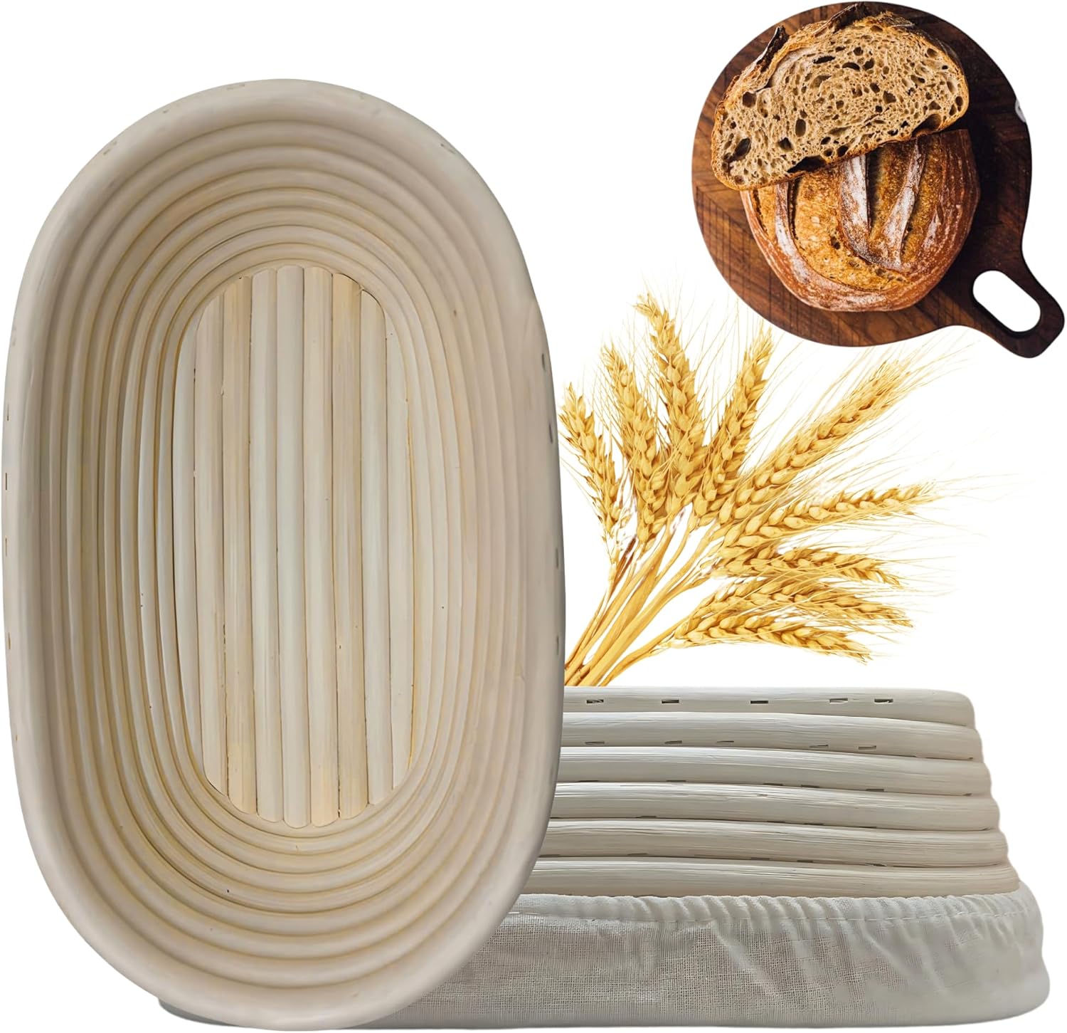 [Upgraded] Bannet Bread Proofing Basket 2 pack 10