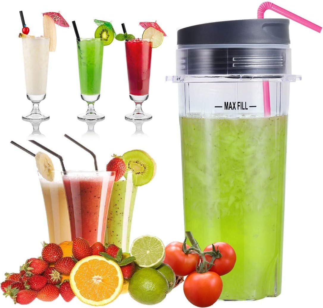 Replacement Parts for Nutri Ninja, 6Fin Blender Male Blade and cups Set for Blender BL660 BL770 BL780 BL740 etc. (5-pack) - Image 7