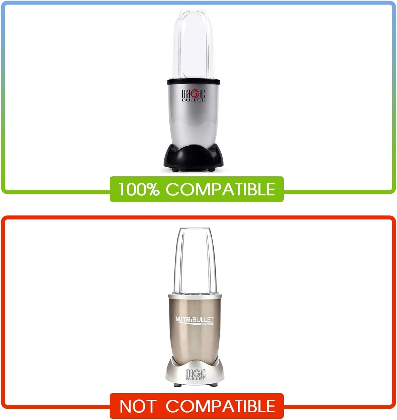 5-piece Magic Bullet Blender Cups, Tall 22oz Cup with Flip-Top To-Go Lid, Cross Blade, Blender Replacement Parts, Mug with Handle Compatible with Magic Bullet 250w MB1001 - Image 7