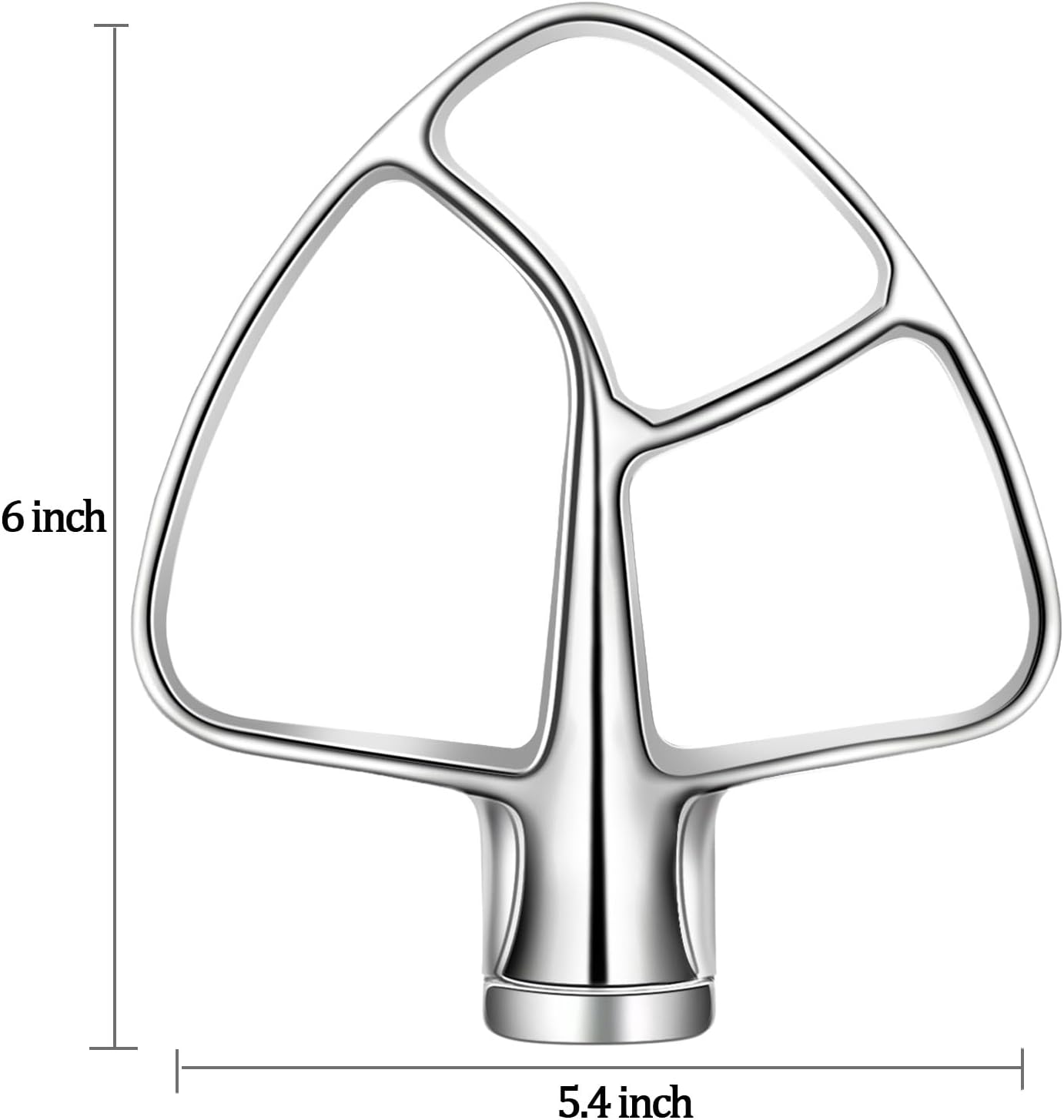 K45B Stainless Steel Flat Beater for Kitchenaid 4.5-5 Quart Tilt Head Stand Mixer, Polished Paddle Attachment for KitchenAid Mixer by ，Dishwasher Safe - Image 3