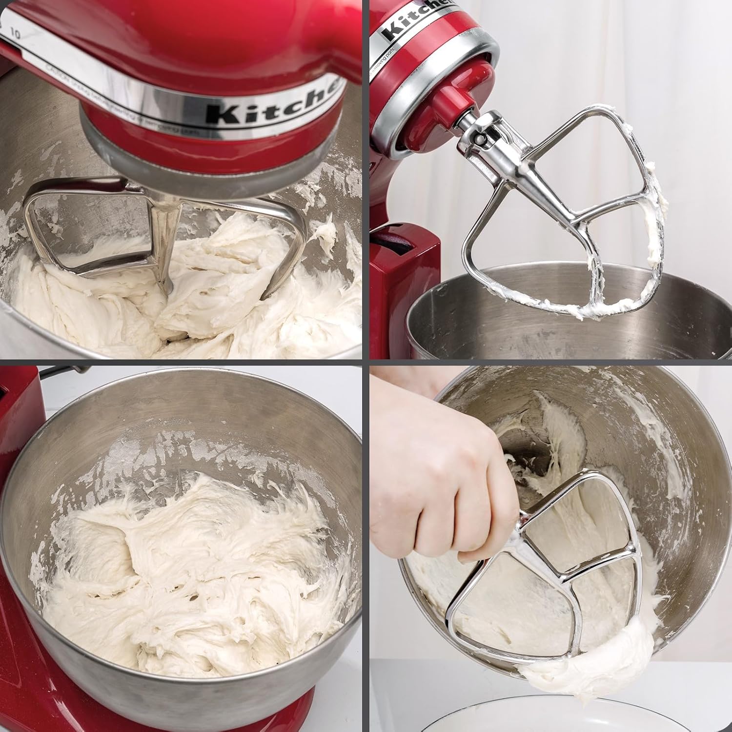 K45B Stainless Steel Flat Beater for Kitchenaid 4.5-5 Quart Tilt Head Stand Mixer, Polished Paddle Attachment for KitchenAid Mixer by ，Dishwasher Safe - Image 6