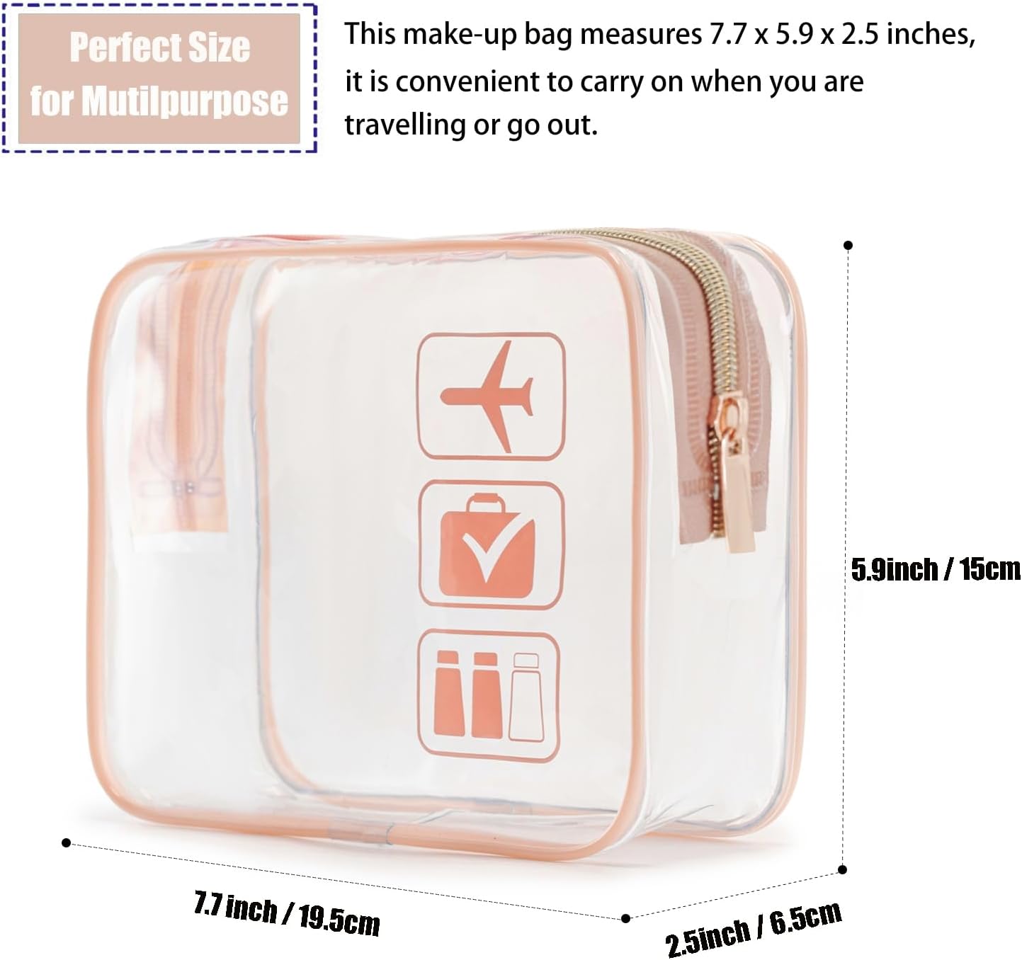 MODENGKGJIAN TSA Approved Toiletry Bag Mini Jewelry Travel Case, Perfect size to fit in your carry- luggage for travel or vacatis. - Image 3