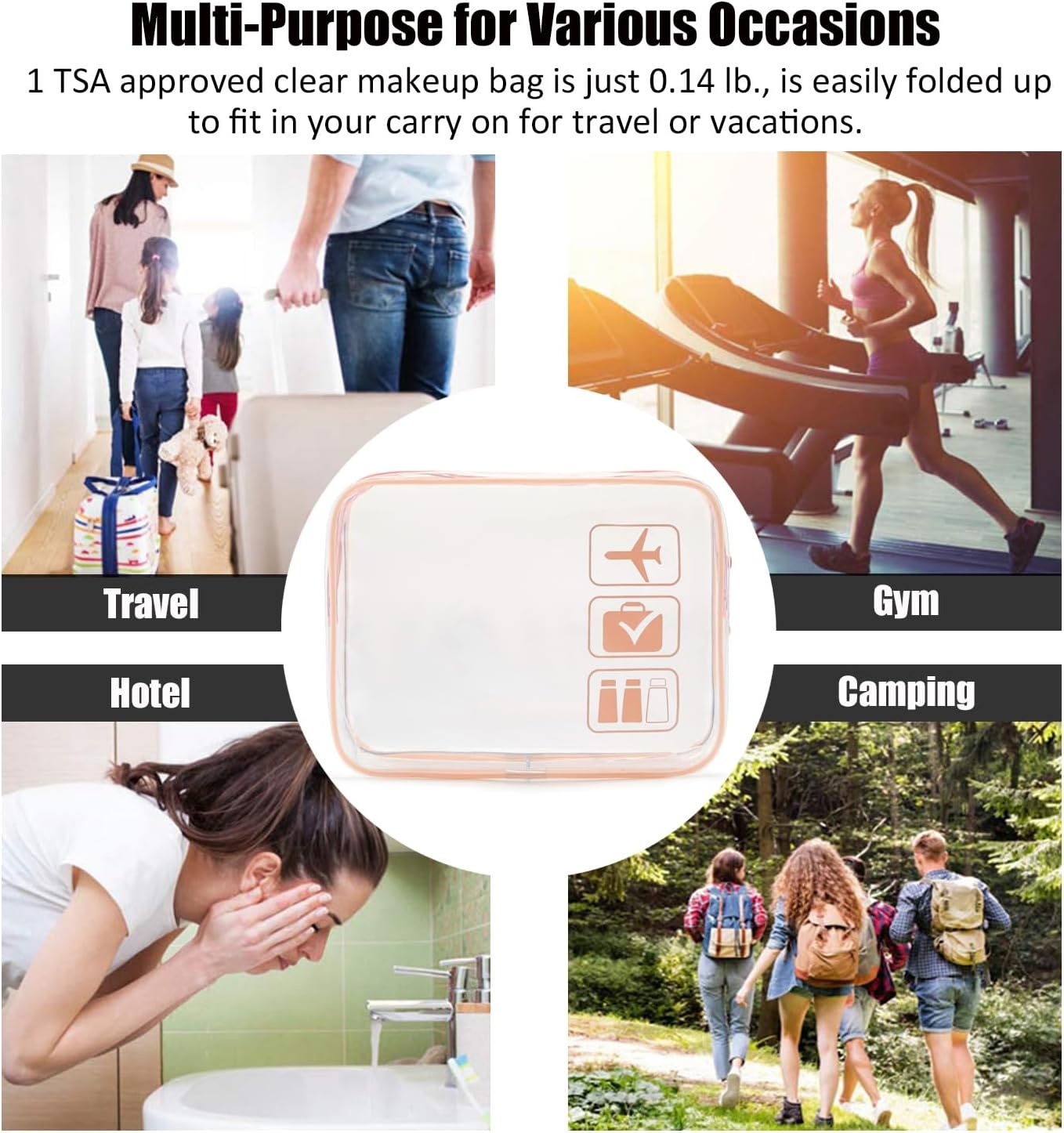 MODENGKGJIAN TSA Approved Toiletry Bag Mini Jewelry Travel Case, Perfect size to fit in your carry- luggage for travel or vacatis. - Image 5
