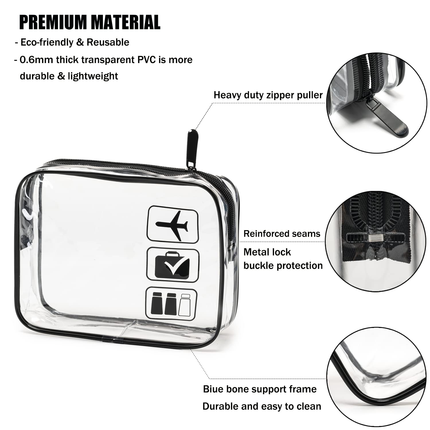 TSA Approved Toiletry Bag for Women Men and Mini Jewelry Travel Case, PU Leather Organizer Box - Image 7