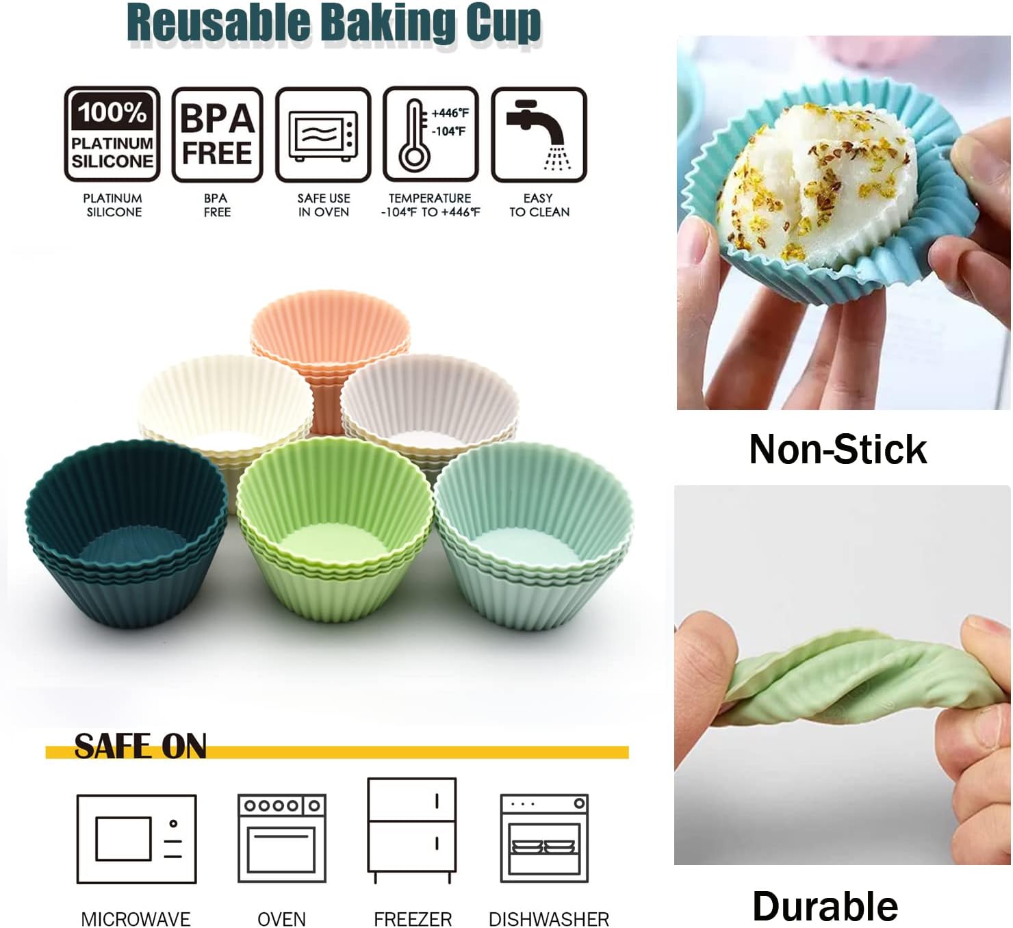Cupcake Liners Standard Baking Cups Muffin Paper Cases - Image 2