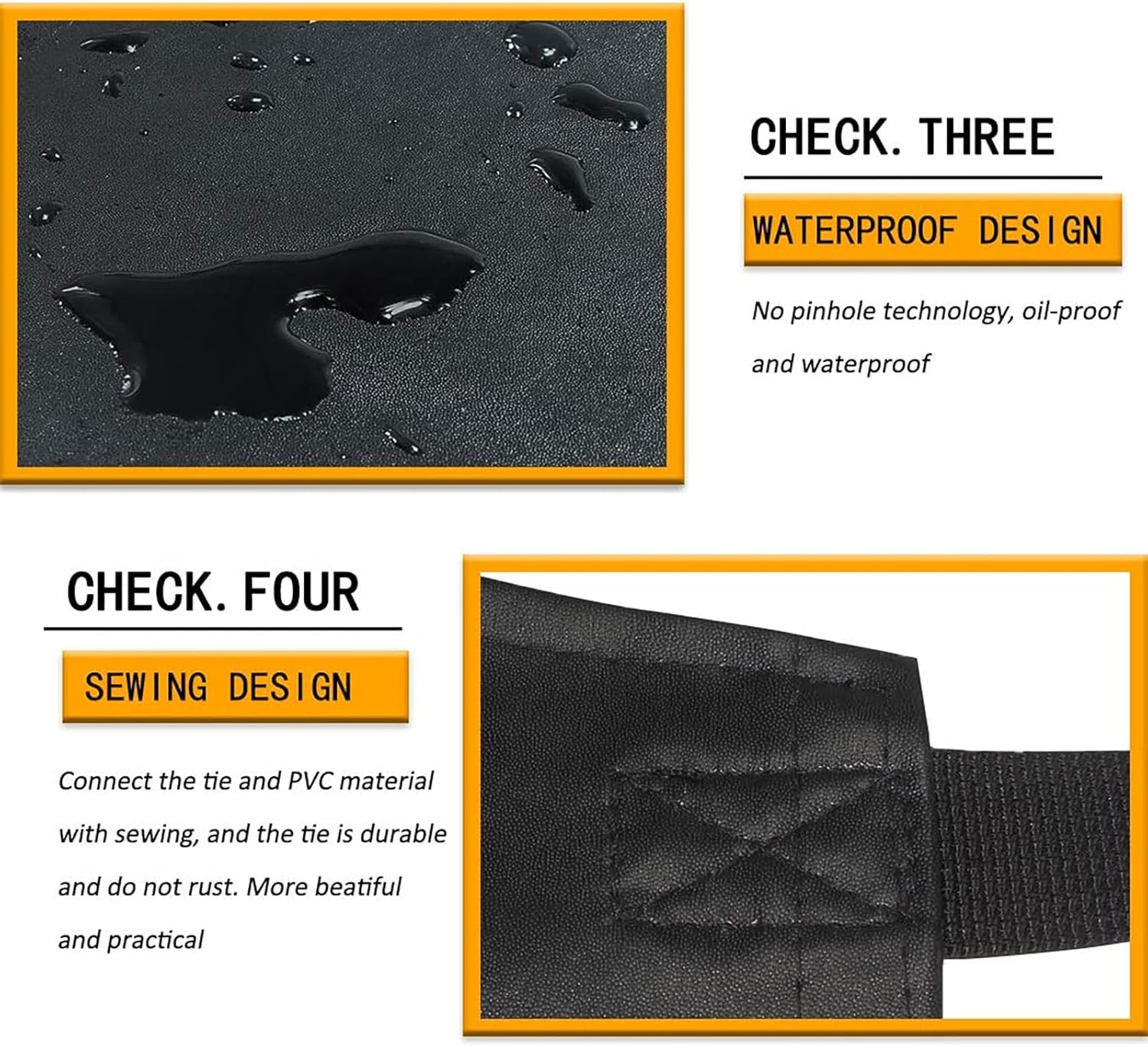 Waterproof Rubber Vinyl Apr for Unisex Adult, Adjustable, Lightweight, Chemical Resistant Extra Lg Work Apr - Image 4