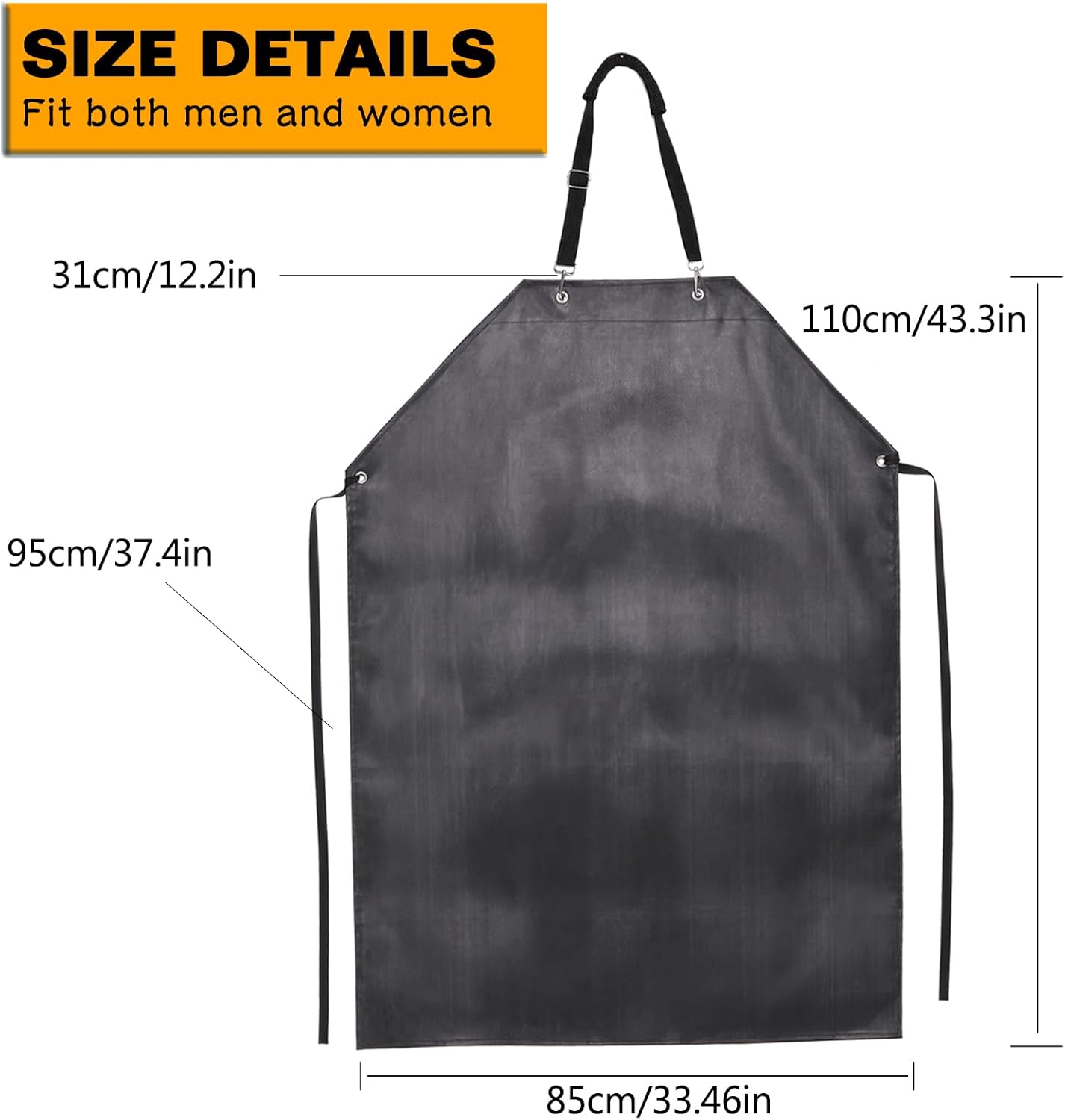 Thick Rubber Waterproof Apr, Adjustable Heavy Duty Dishwashing Apr, Work Apr For Cooking, Cleaning Fish, Gardening, Lab Work, Butcher And Dog Grooming - Image 2