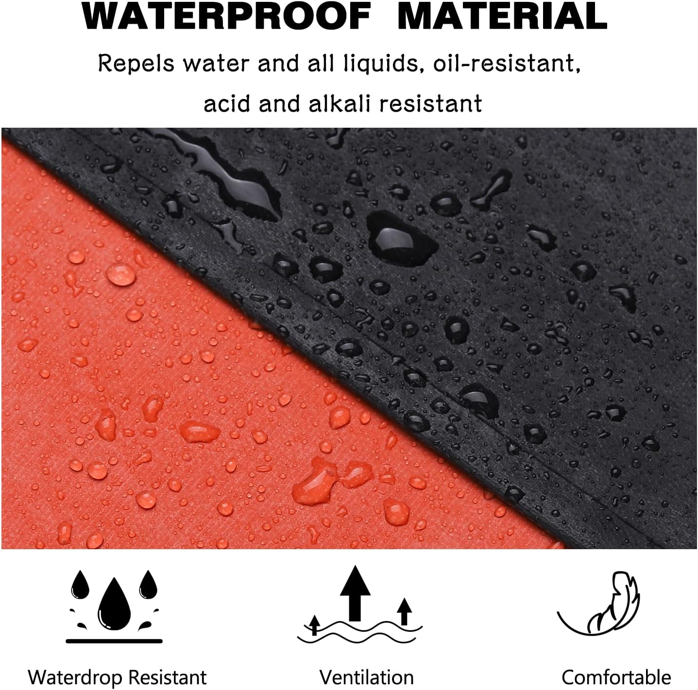 Thick Waterproof Rubber Black Vinyl Apr for Men 39