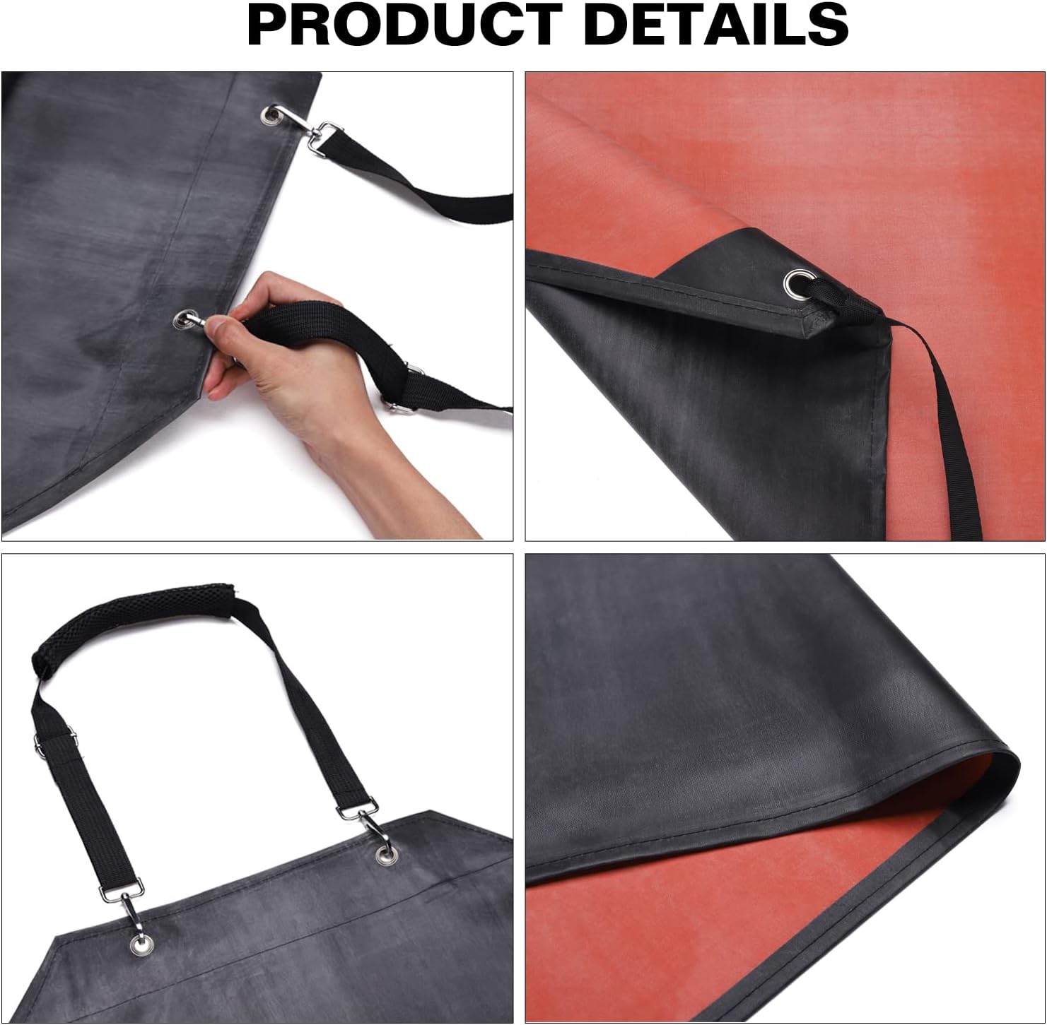 Thick Waterproof Rubber Black Vinyl Apr for Men 39