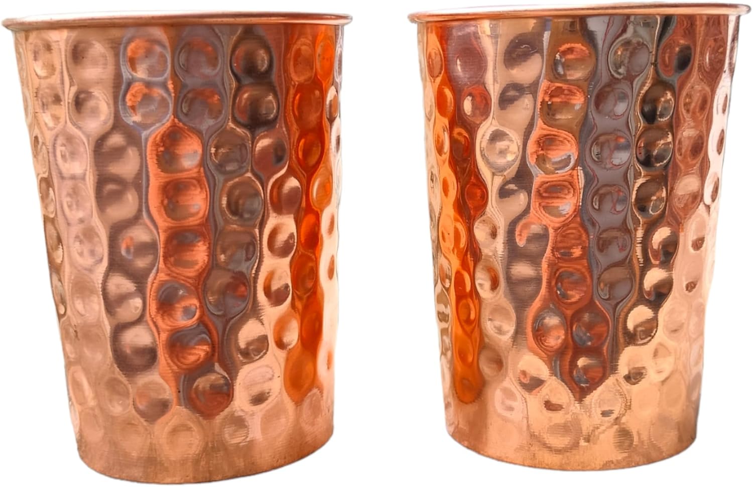 Set of 2 Hammmered Pure Copper Cups For Drinking Water Glasses Tumblers Glass for Ayurveda Health Benefits - Image 5