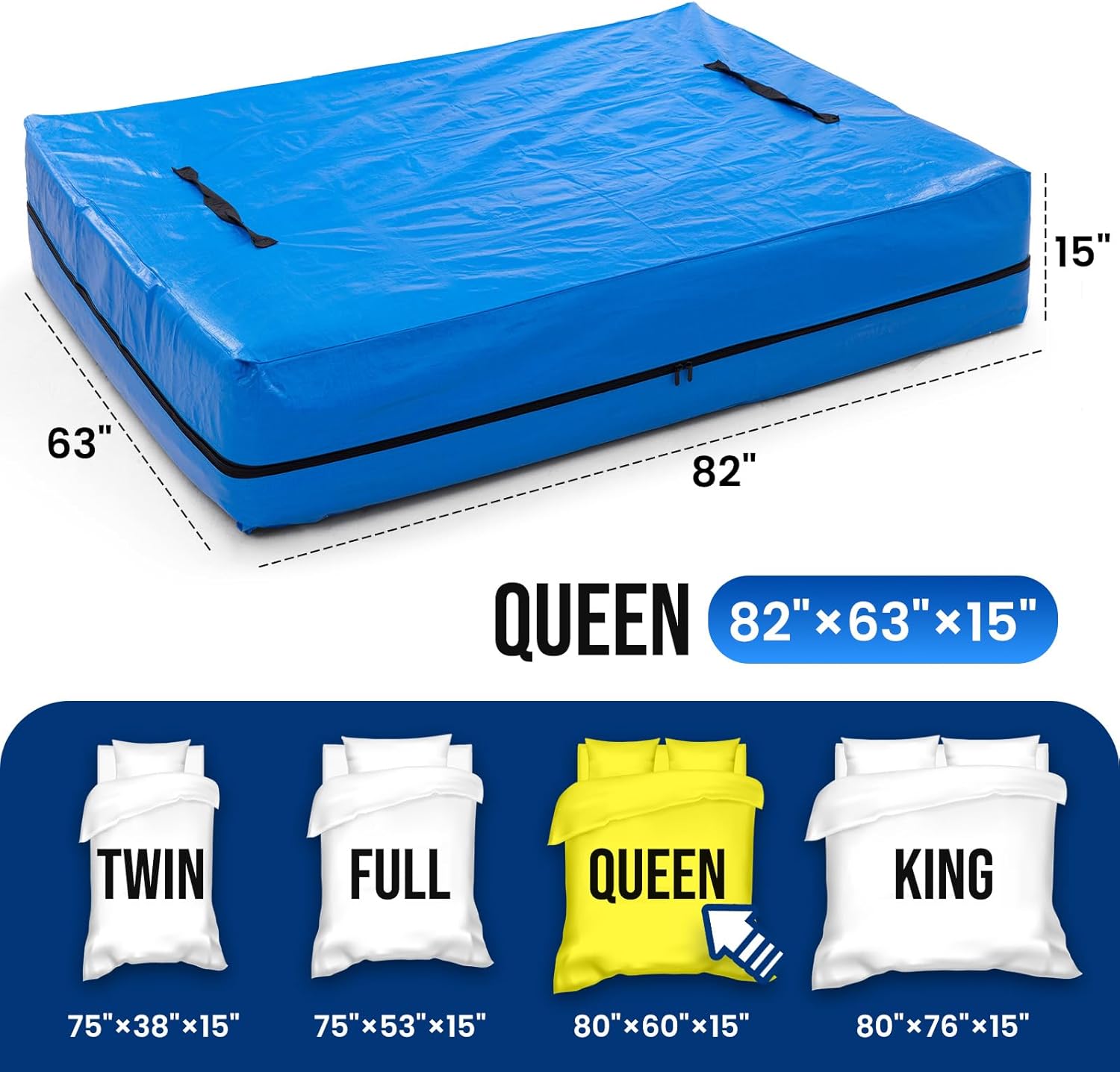 Queen Mattress Bags for Moving and Storage, Heavy Duty Moving Supplies Mattress Cover with Reinforced Handles, Storage Cover Essentials Packing Protector - Image 4