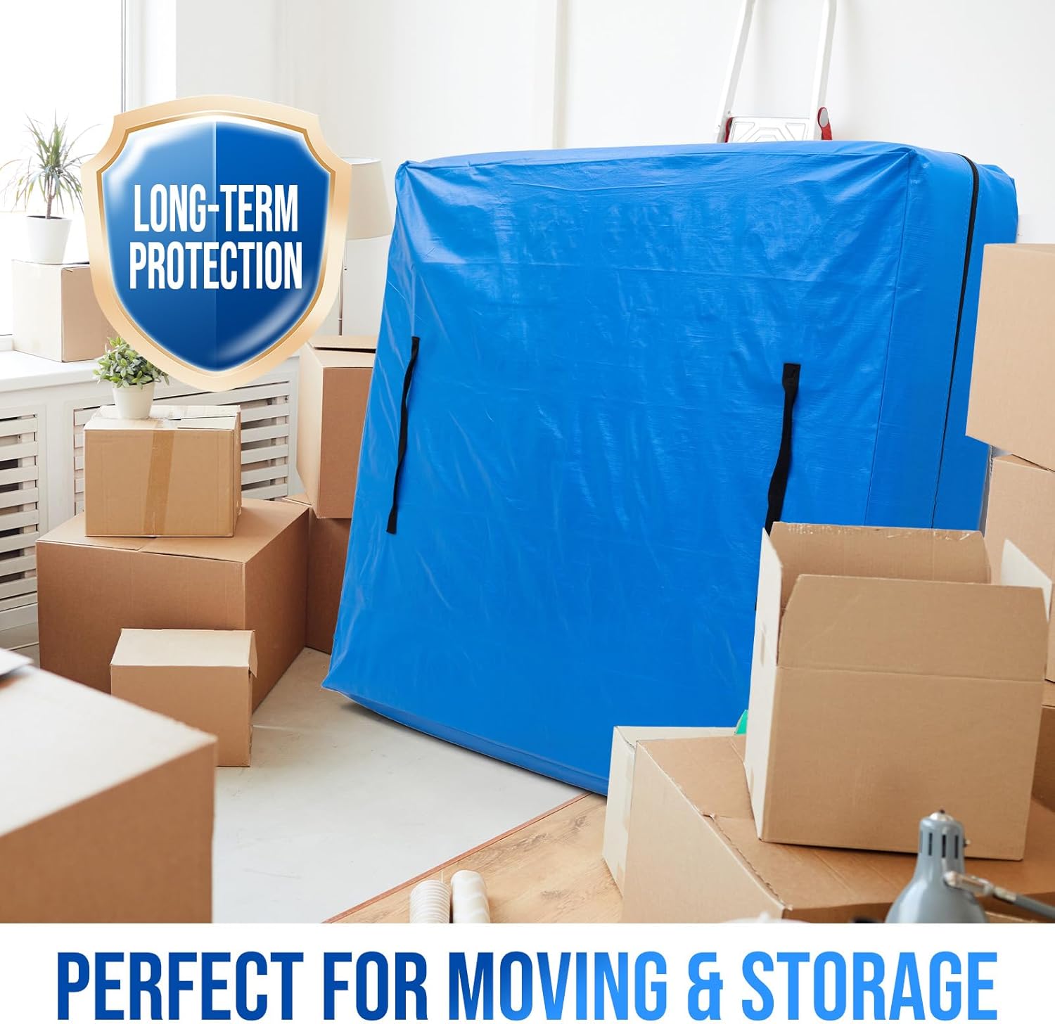 Queen Mattress Bags for Moving and Storage, Heavy Duty Moving Supplies Mattress Cover with Reinforced Handles, Storage Cover Essentials Packing Protector - Image 8