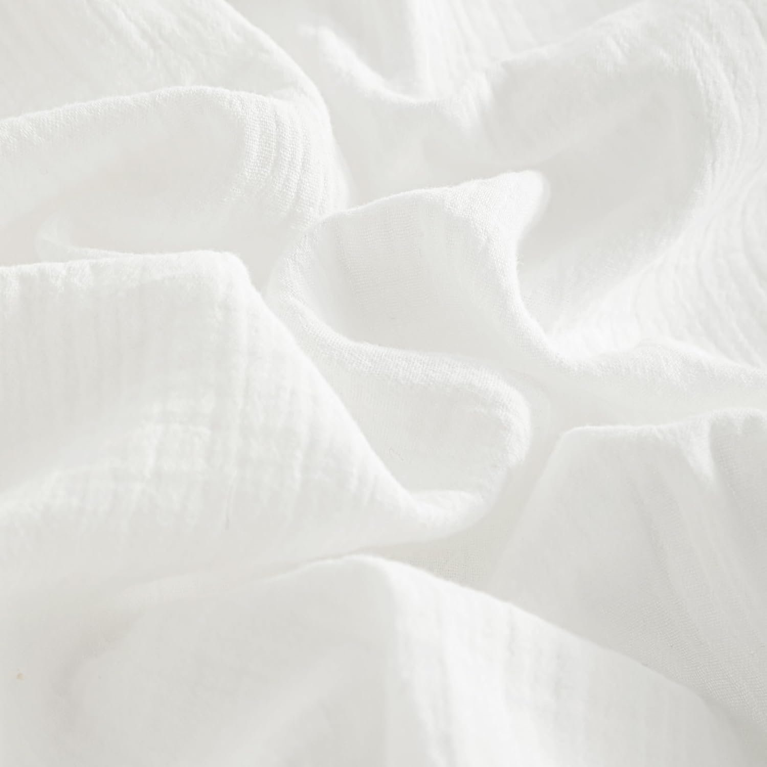 2 Pack Muslin Cott Mini Crib Sheets, Soft and Breathable Double Layer 24x38 Baby Crib Sheets for Mini Crib and Toddler Mattresses, Boys, Girls, Unisex, White, 24x38 Inches - Image 3
