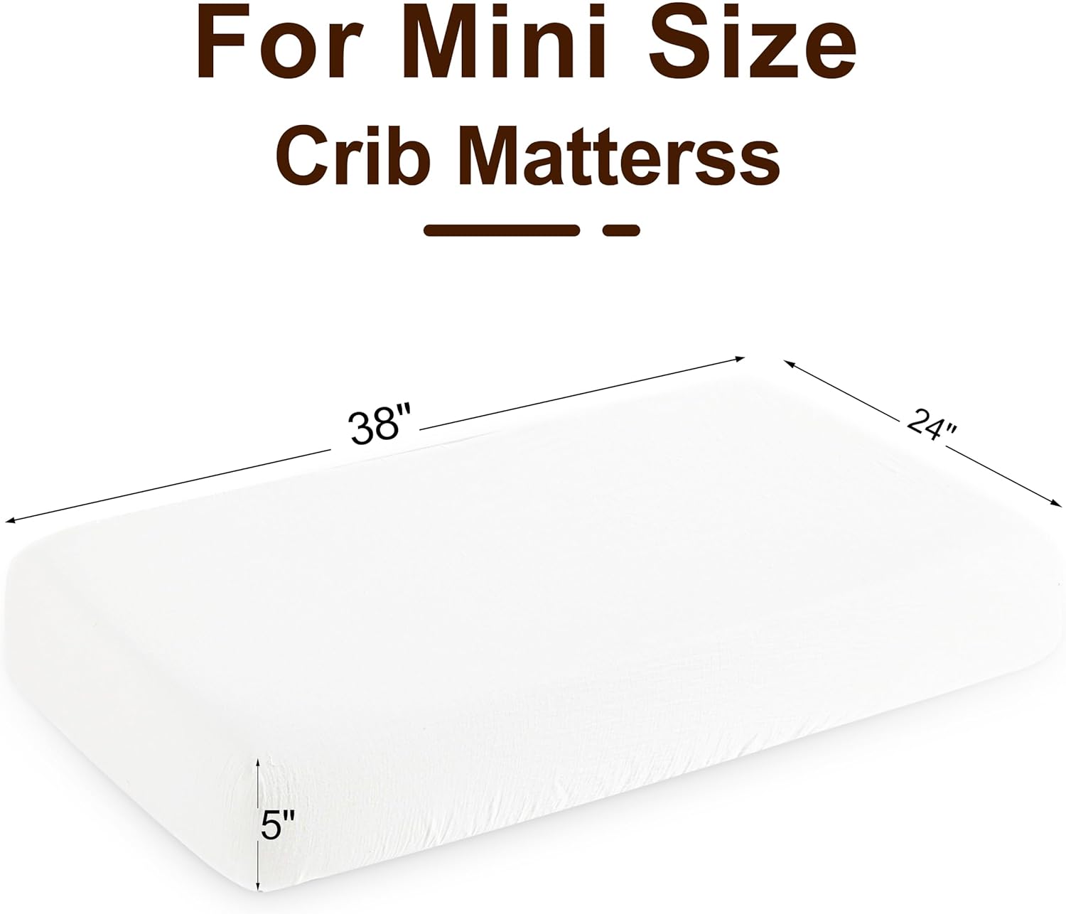 2 Pack Muslin Cott Mini Crib Sheets, Soft and Breathable Double Layer 24x38 Baby Crib Sheets for Mini Crib and Toddler Mattresses, Boys, Girls, Unisex, White, 24x38 Inches - Image 6