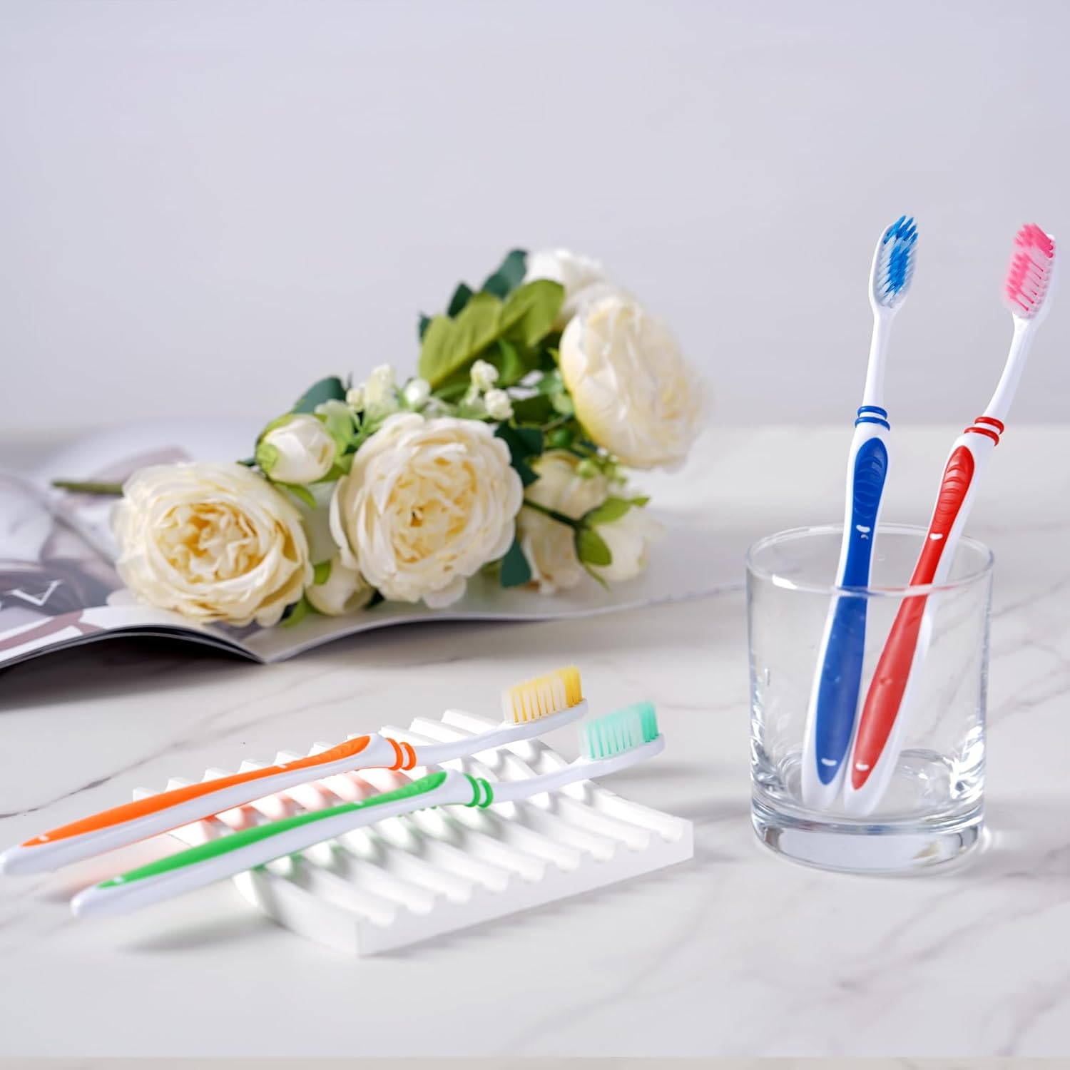 100 Pack Bulk Toothbrush Package with Covers Premium Quality Individually Wrapped Tooth Brushes, Soft Bristle Toothbrushes for Adults & kids, Hygienic Cap Donations, Travel, Hotels, Homeless - Image 5