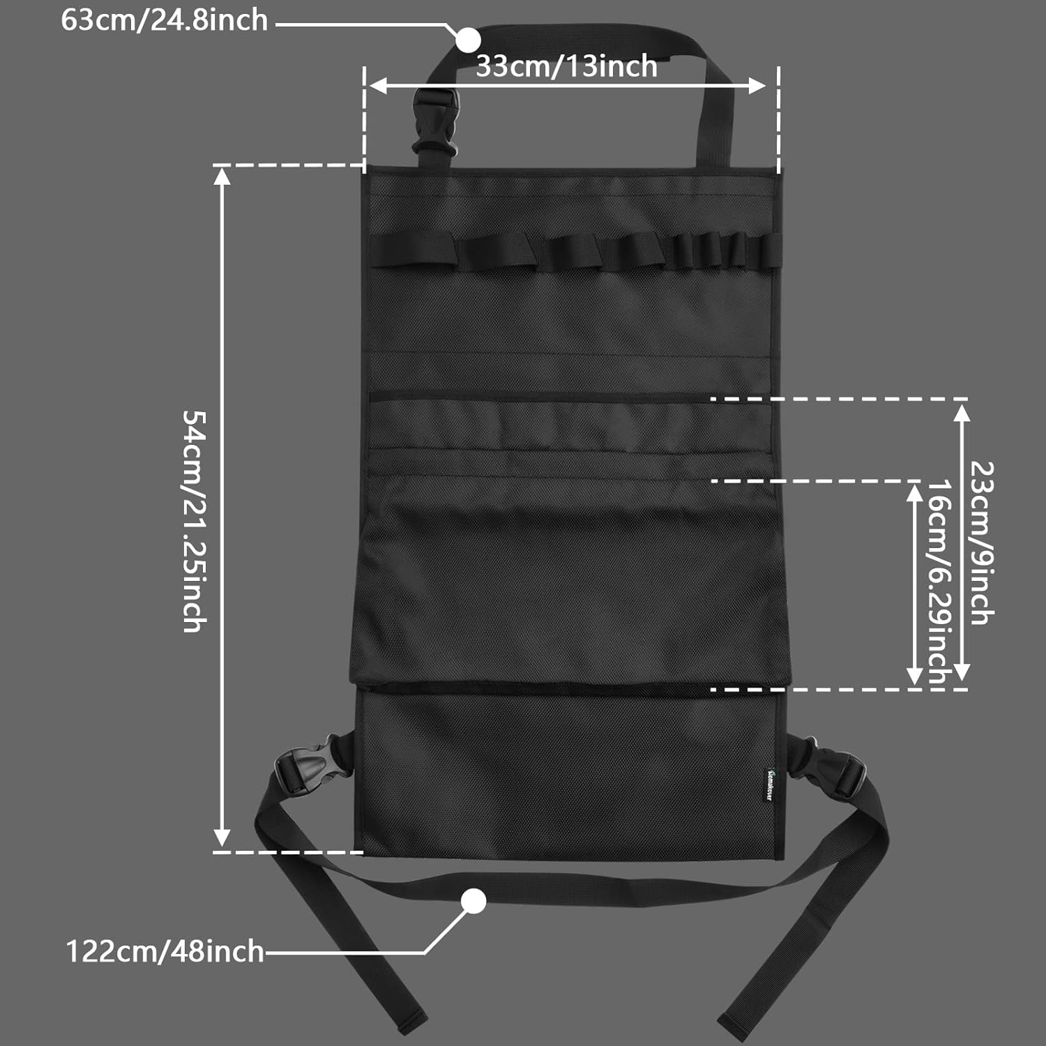 Homakover Car Seat Organizer, Blueprints Car Organizer, Maps Holder, Drawings Car Pockets, Artwork Car Pocket, Posters Holder with Shoulder Strap/Pockets and Comfort Top Handle - Image 1