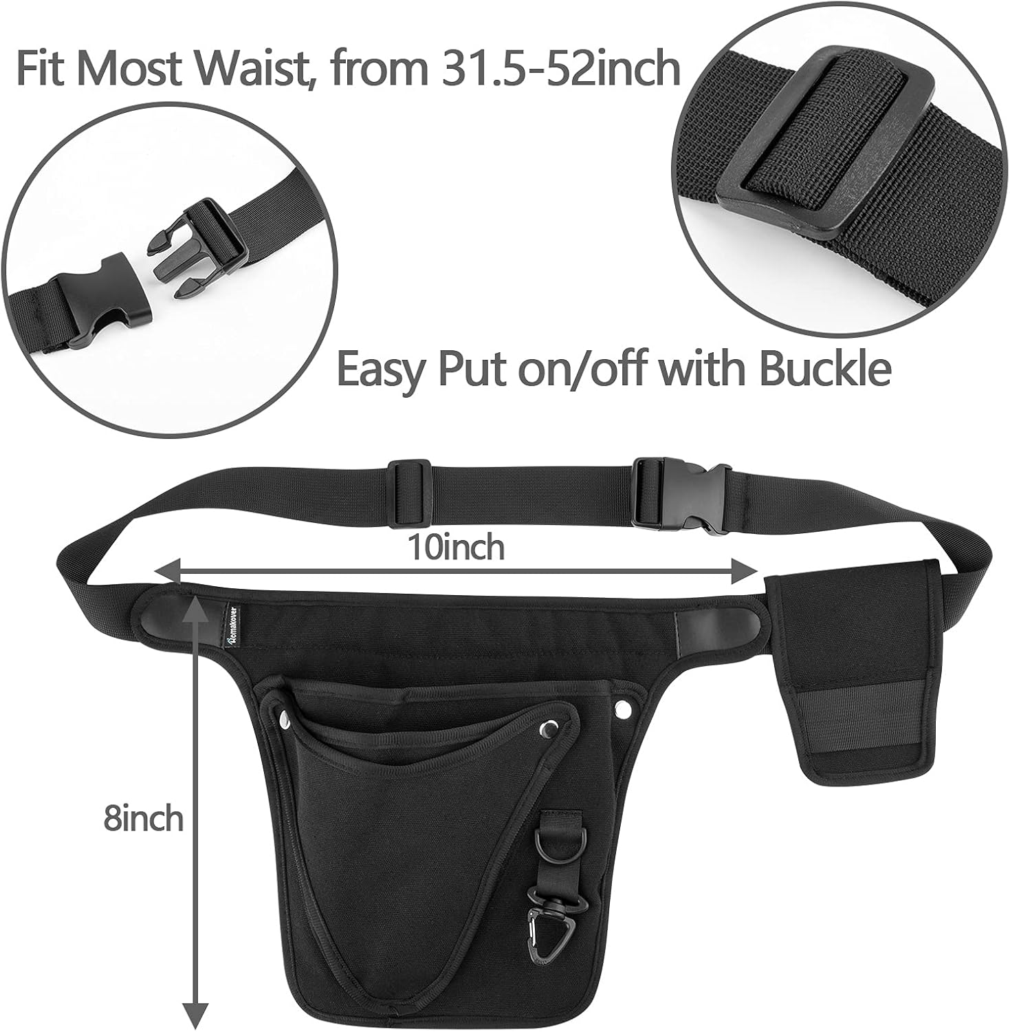 Garden Tool Belt Holster for Women & Men- Womens Adjustable Tool Belt Pouch for Electrician, Carpenter and Construction - LIFETIME Heavy Duty Oxford - Fits from 24