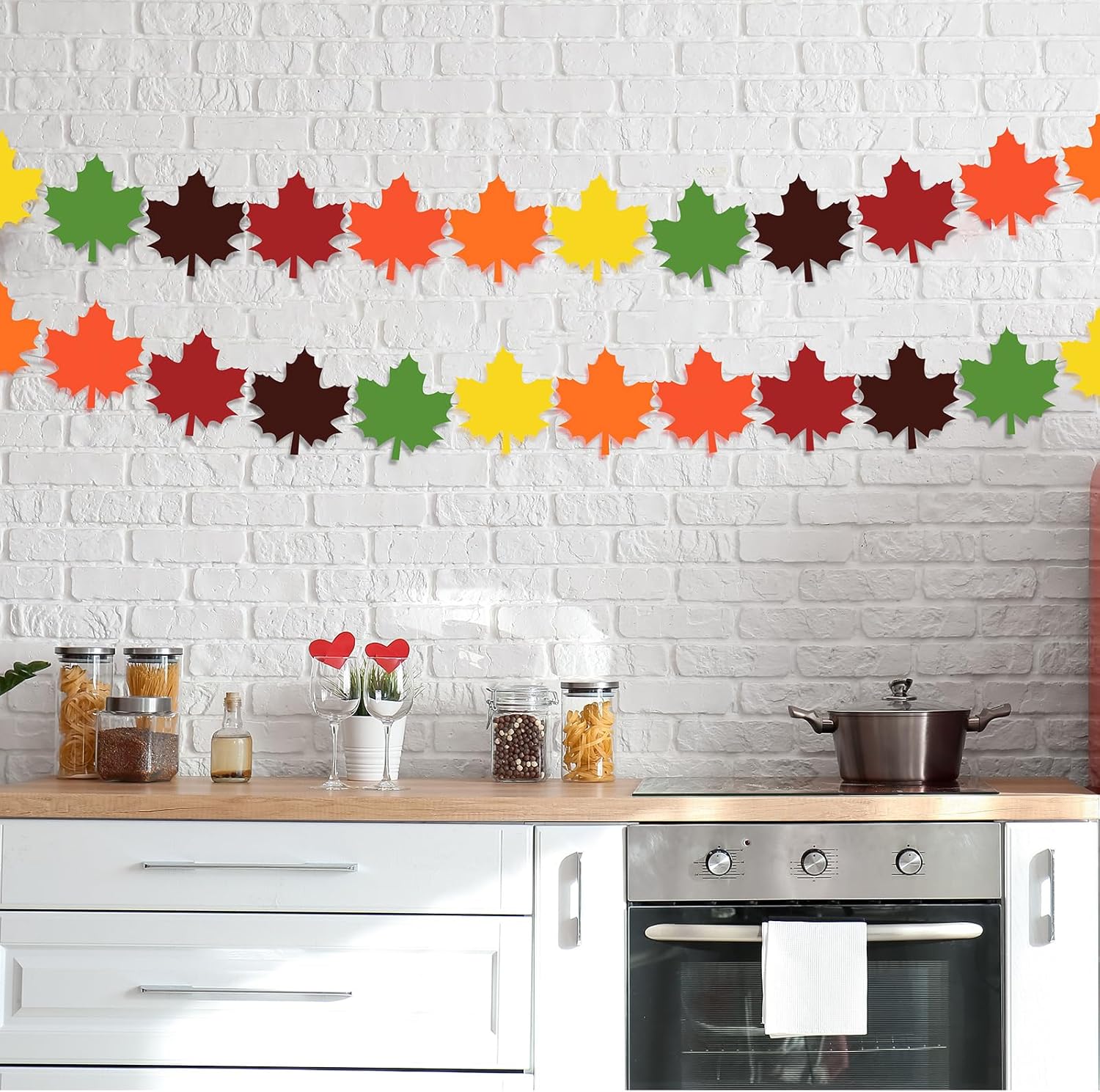 Glenmal 540 Sheets Thanksgiving Fall Leaf Sticky Notes Autumn Sticky Notepads Maple Leaves Shape Self Stick Cute Colorful Maple Leaf Note Memo Pad for Write Office Home, 3.15 Inch 18 Pads 6 Colors - Image 5