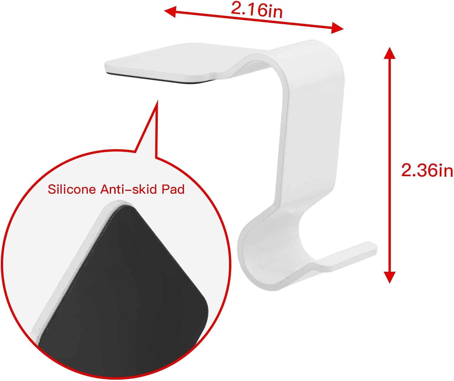 Christmas Stocking Holders for Mantel Set of 4, No-Slip Christmas Stocking Clips Stocking Hanger Hooks For Christmas Decorations, Lightweight Stocking Holders Clip For Fireplace Counter Window (White) - Image 1