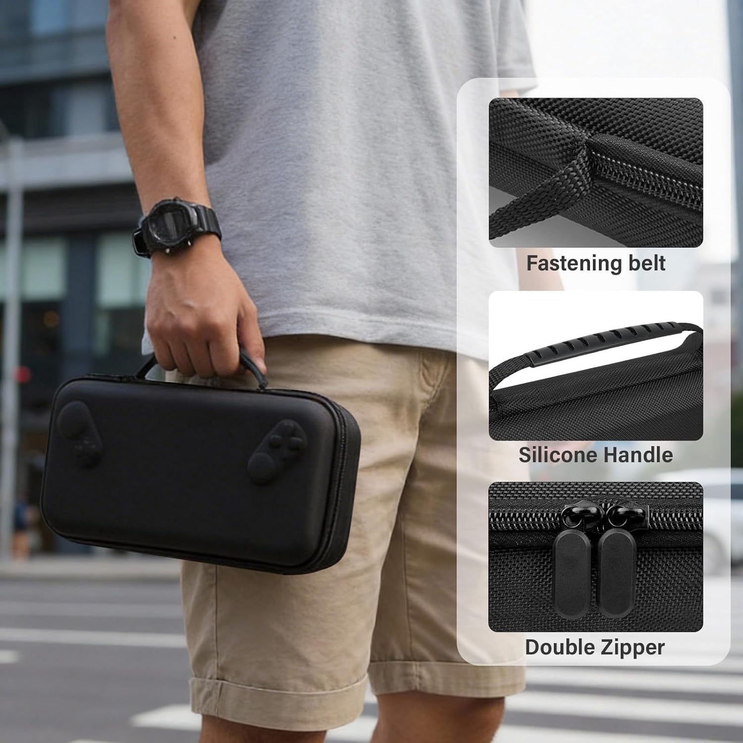 CheerBall Carrying Case Compatible with ASUS ROG Xbox Ally /Xbox Ally X 2025, EVA Hard Shell Protective Travel Bag, Shockproof Storage for Console & Accessories - Image 6