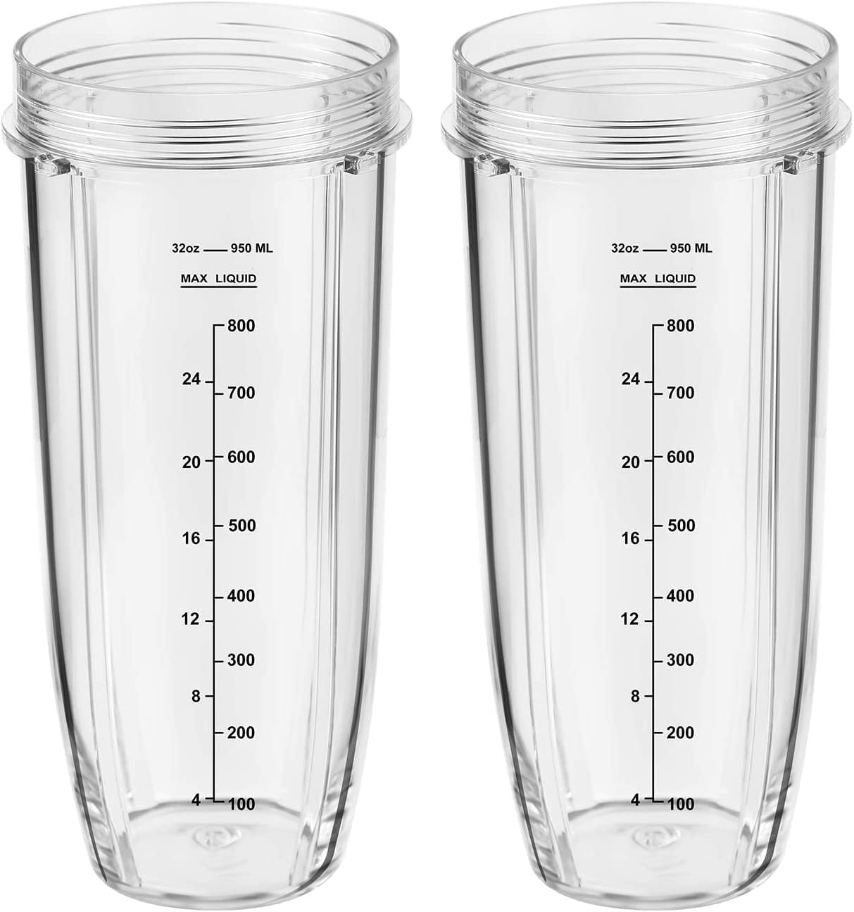 Replacement Part for Nutri Ninja Blender 2-Pack 32oz Replacement Cups Compatible with Nutri Ninja Auto-iQ Series Blenders - Image 1