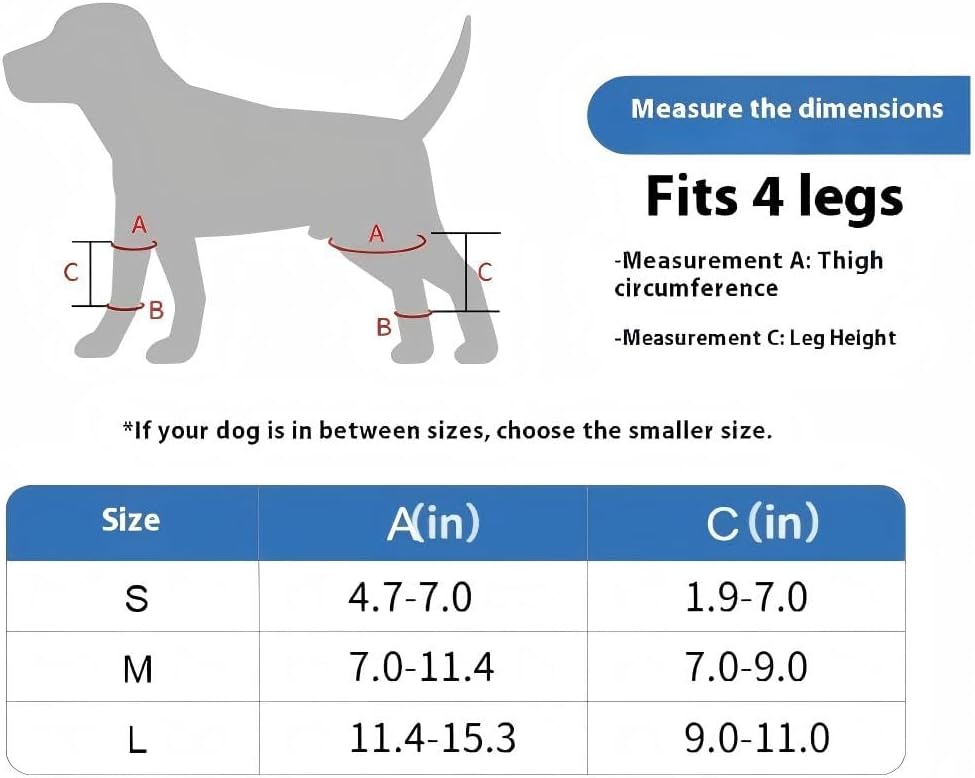 Dog Knee Brace for Torn ACL Hind Leg，Comfortable and Adjustable Support Brace with Two Stabilizer，Dog Leg Braces for Back Leg with Extra Support，Arthritis Relief and Surgery Recovery (S) - Image 6
