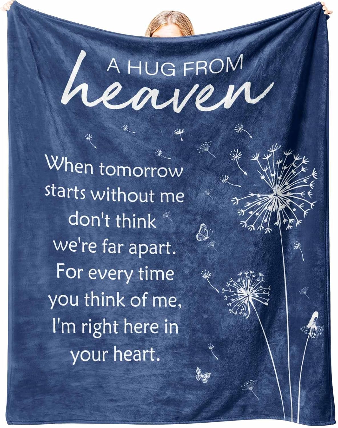 Sympathy Gifts for Loss of Loved One, Soft Flannel Memorial Blanket, Bereavement Gift Idea, Grief Sorry for Your Loss for Mom Dad Grandma Grandpa Sister - 50‘’ X 60‘’ - Image 1