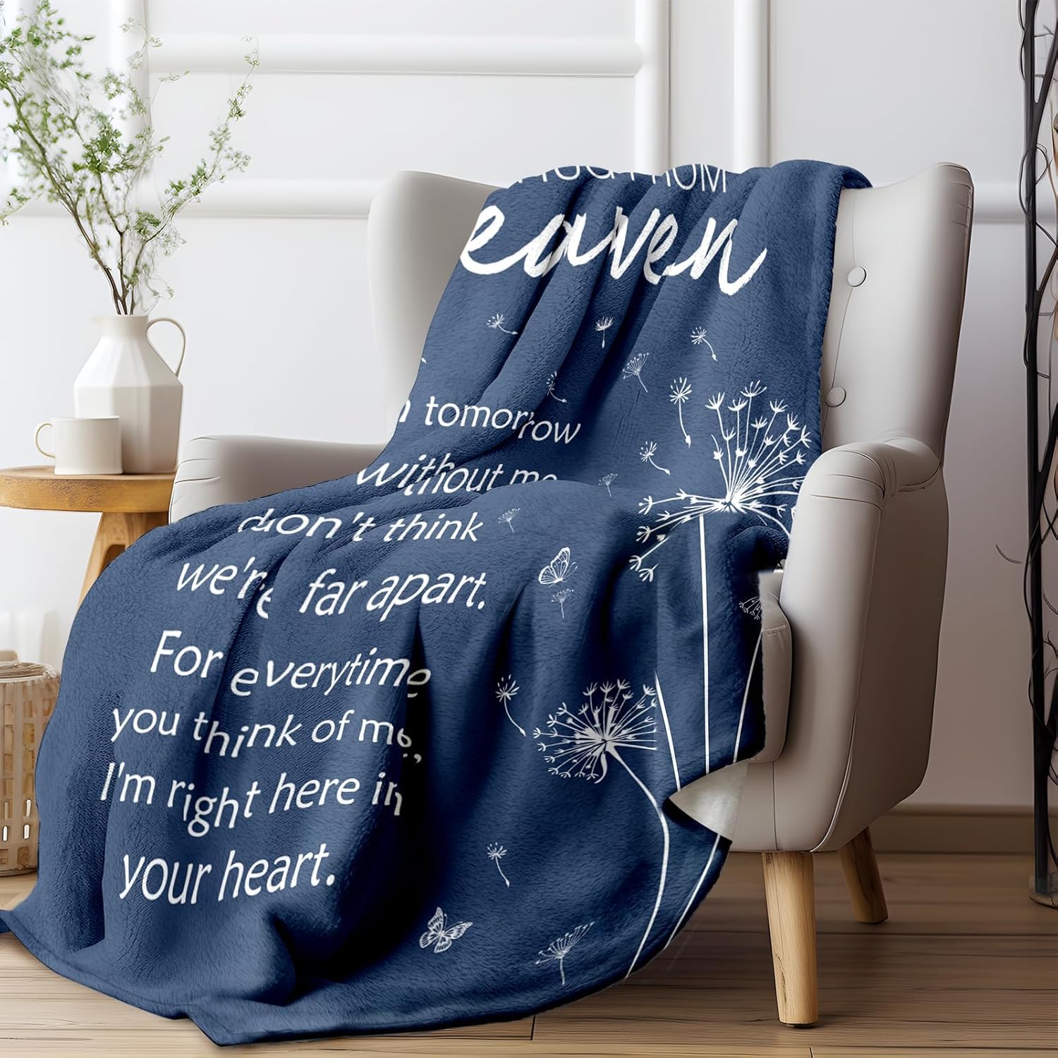 Sympathy Gifts for Loss of Loved One, Soft Flannel Memorial Blanket, Bereavement Gift Idea, Grief Sorry for Your Loss for Mom Dad Grandma Grandpa Sister - 50‘’ X 60‘’ - Image 6