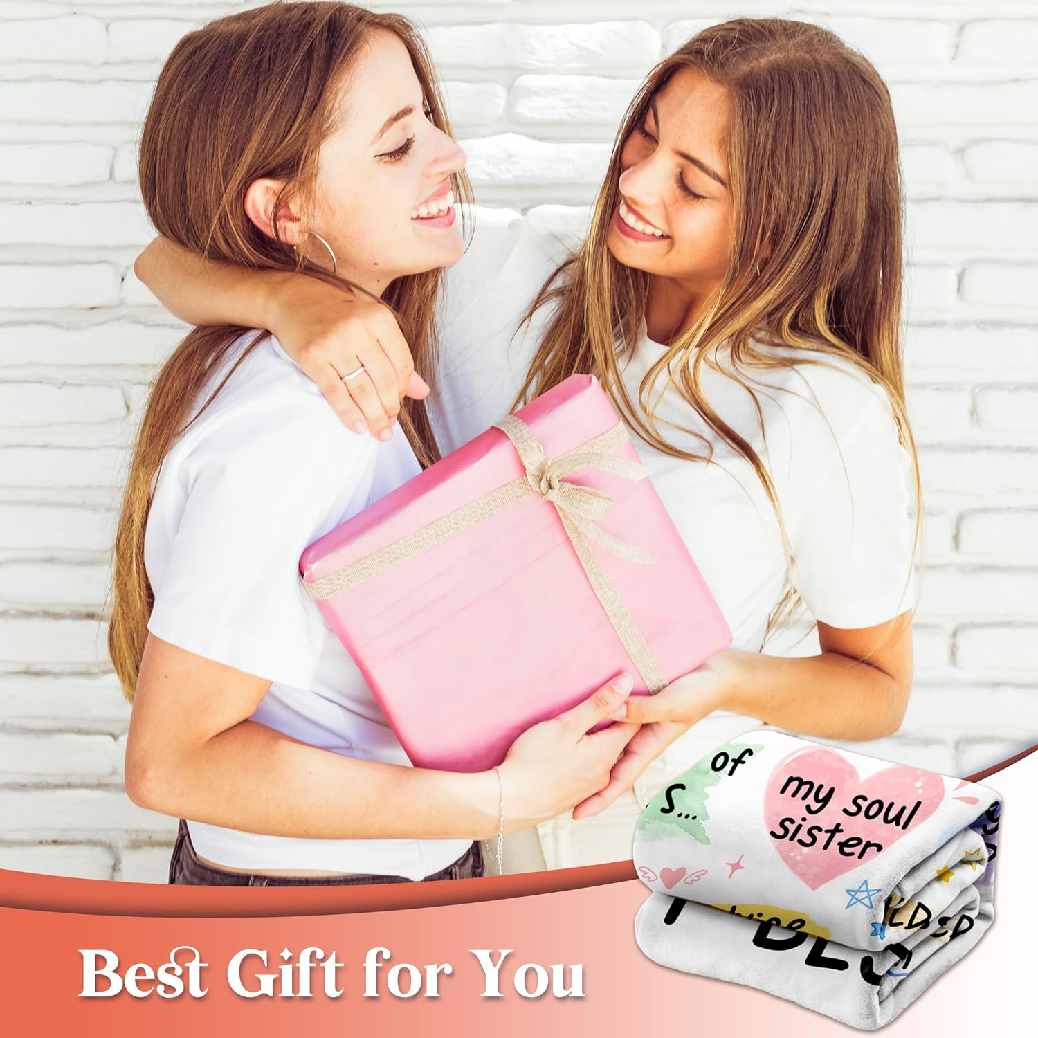 Best Friend Bestie Birthday Gifts for Women, Soft Flannel Blanket, Friend Birthday Gifts for Women Friendship, Happy Bday for Bestie BFF, 50'' x 60'' - Image 2