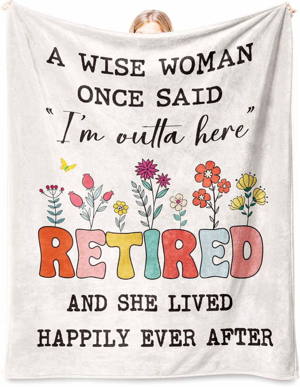 Retirement Gift for Woman 2026, Soft Flannel Retirement Blankets for Women, Best Retired Gifts for Women, Funny Retirement Gifts for Teacher Coworker Friend Nurse Boss Famale - 50'' x 60'' - Image 1