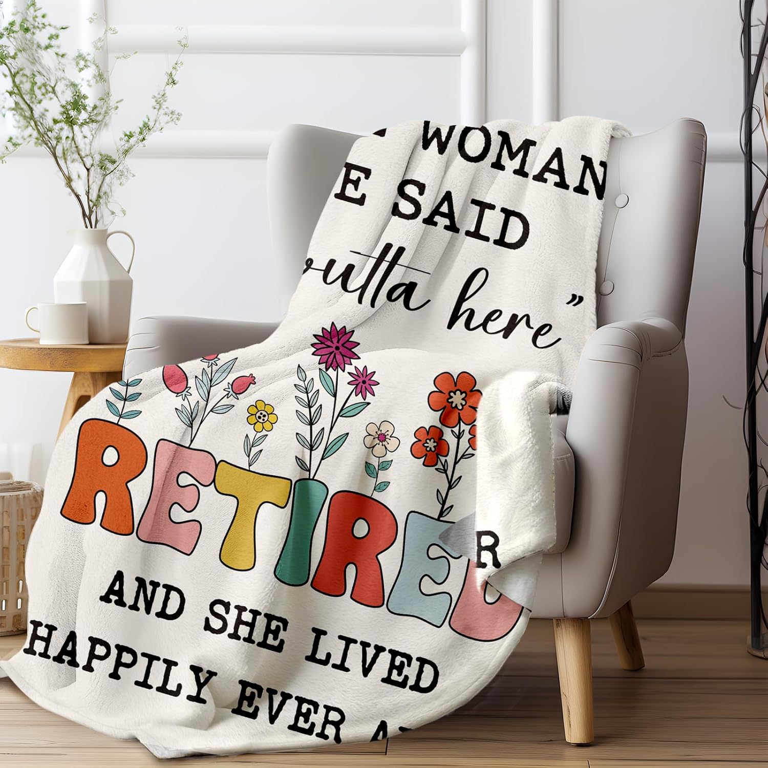 Retirement Gift for Woman 2026, Soft Flannel Retirement Blankets for Women, Best Retired Gifts for Women, Funny Retirement Gifts for Teacher Coworker Friend Nurse Boss Famale - 50'' x 60'' - Image 6