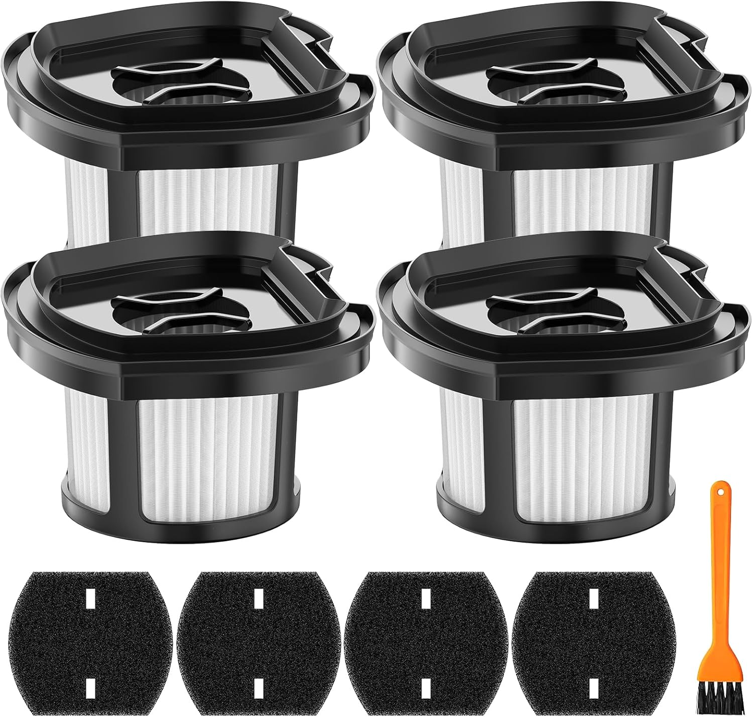 4 Pack 2284w Vacuum Replacement Filter for Bissell Pet Hair Eraser Filter Hand Vacuum 2284W 2390 2389 2390A, Compare to Parts # 1614212 1614203 1614204, 4 Mesh Filters and 4 Foam Filters - Image 1