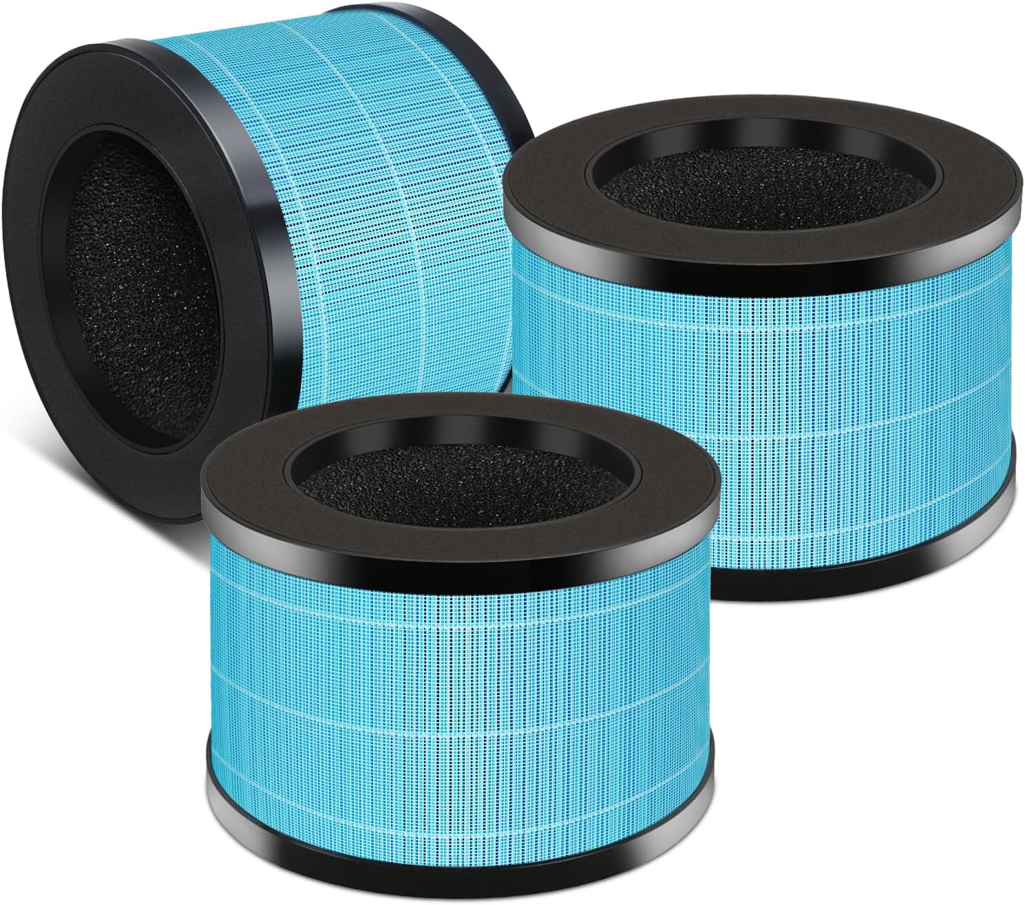 3 Pack MK06 MK01 Filter Replacement Compatible for AROEVE MK01 MK06 MG01JH, and for ToLife TZ-K1, H13 Ture HEPA filter - Image 1