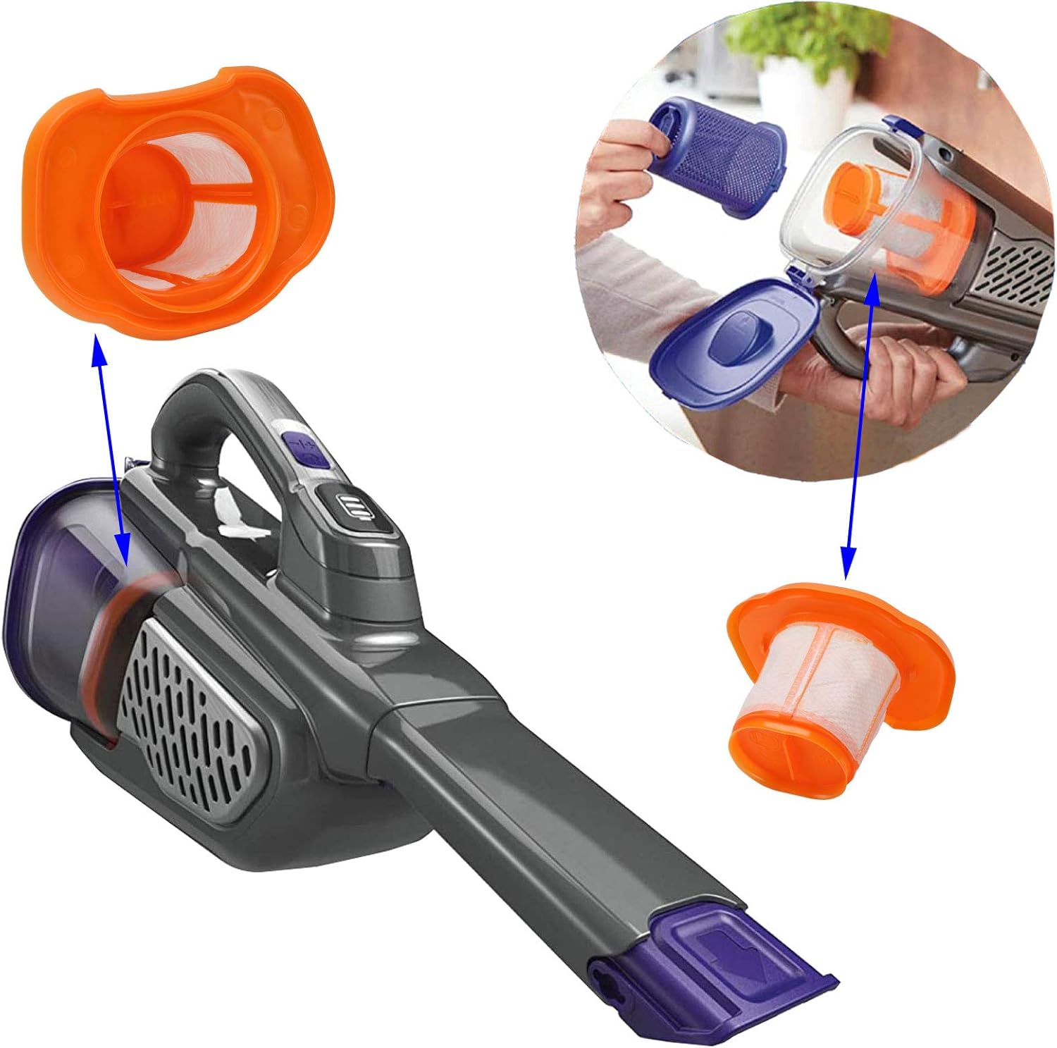 HHVKF10 Filter Compatible with Black and Decker Models HHVK320J10 HHVK320J61 HHVK320JZ01 HHVK415B01 HHVK515J00 HHVK515J00FF HHVK515JP07 HHVK515BPF07 - Image 3